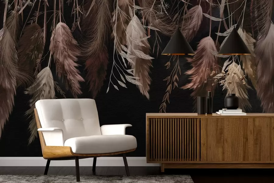 stenske poslikave Posušeni cvetovi cvetov w04253v1