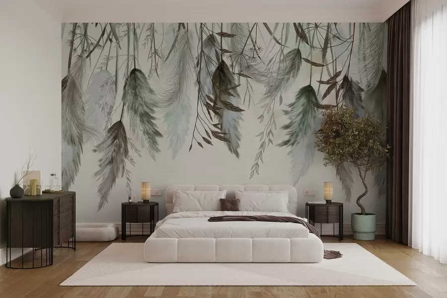 stenske poslikave Posušeni cvetovi cvetov w04253v2