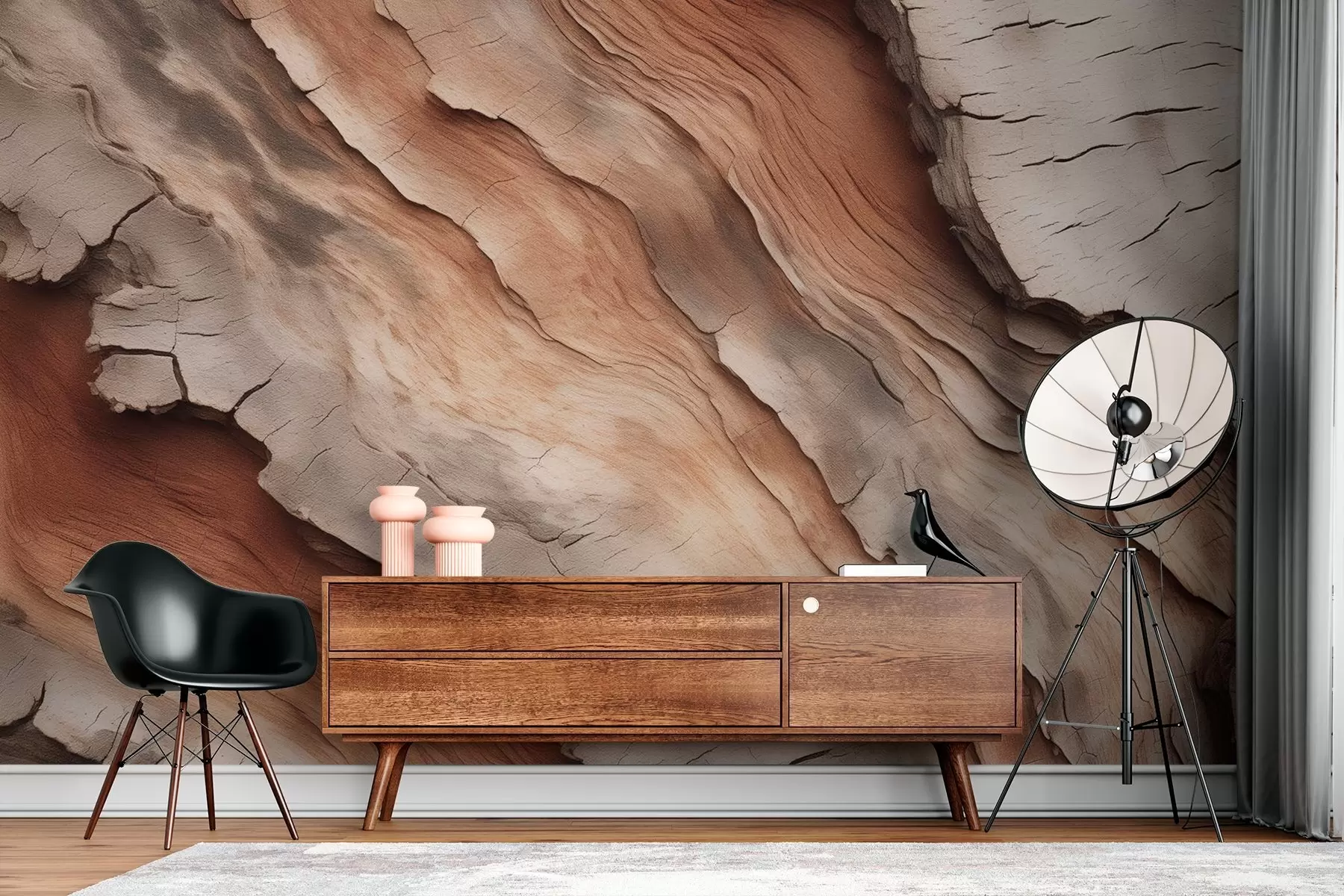 stenske poslikave Drevesno lubje w04299