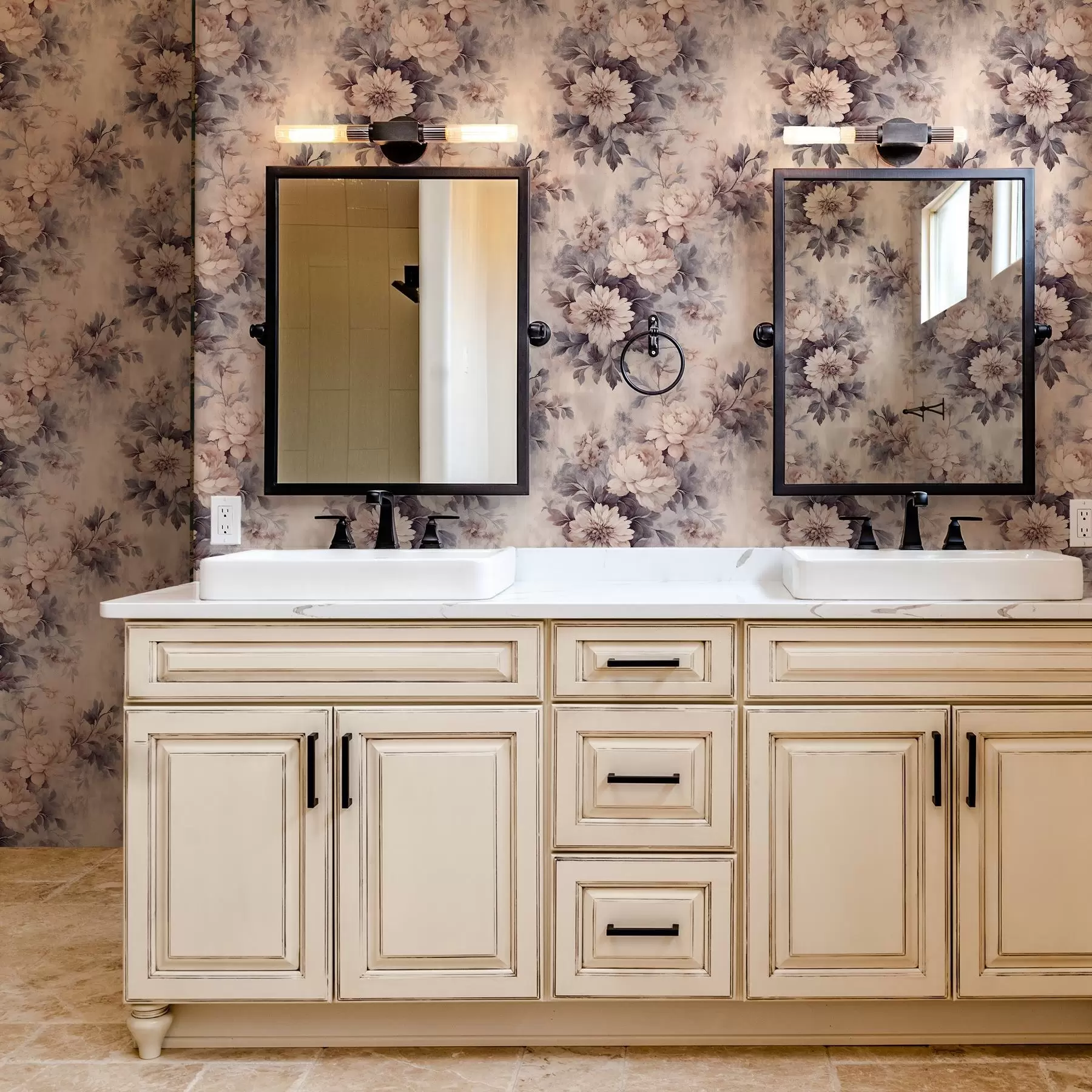 stenske poslikave Vintage akvarelne rože