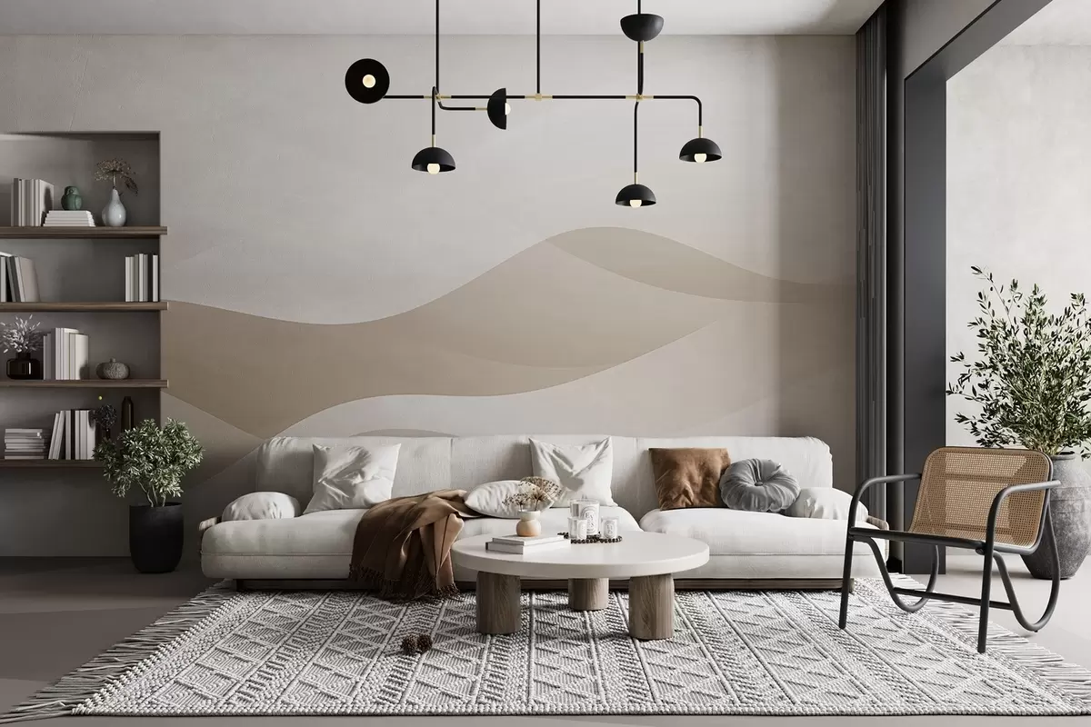 stenske poslikave Abstraktni valovi w04288v2