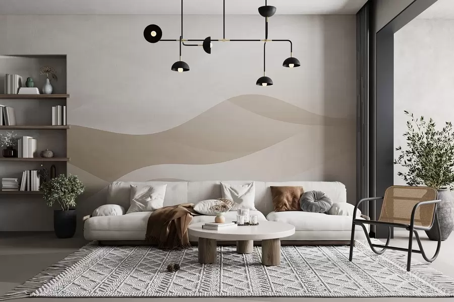 stenske poslikave Abstraktni valovi w04288v2