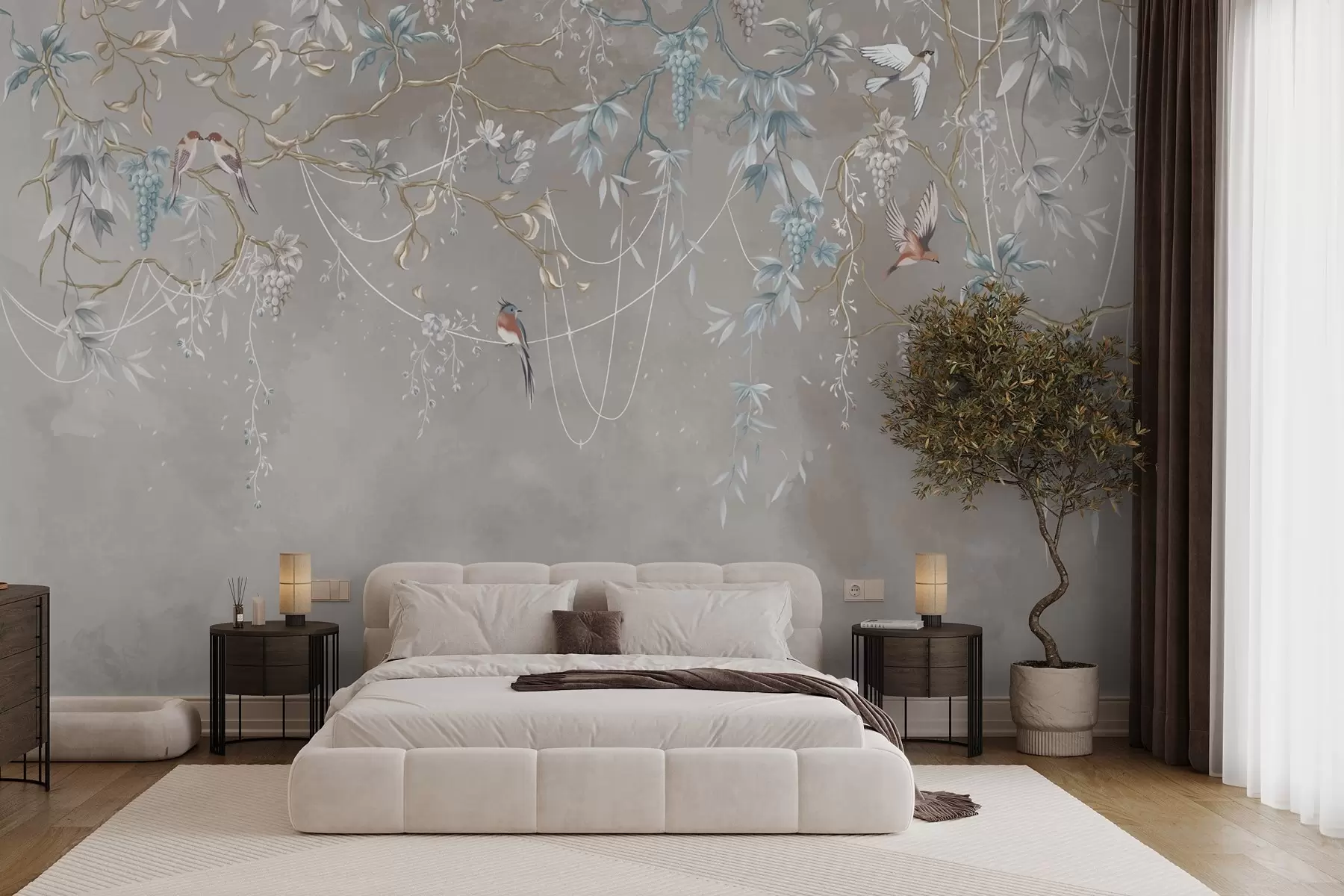 stenske poslikave Ista tema, vendar z modrim grozdjem w04302v1