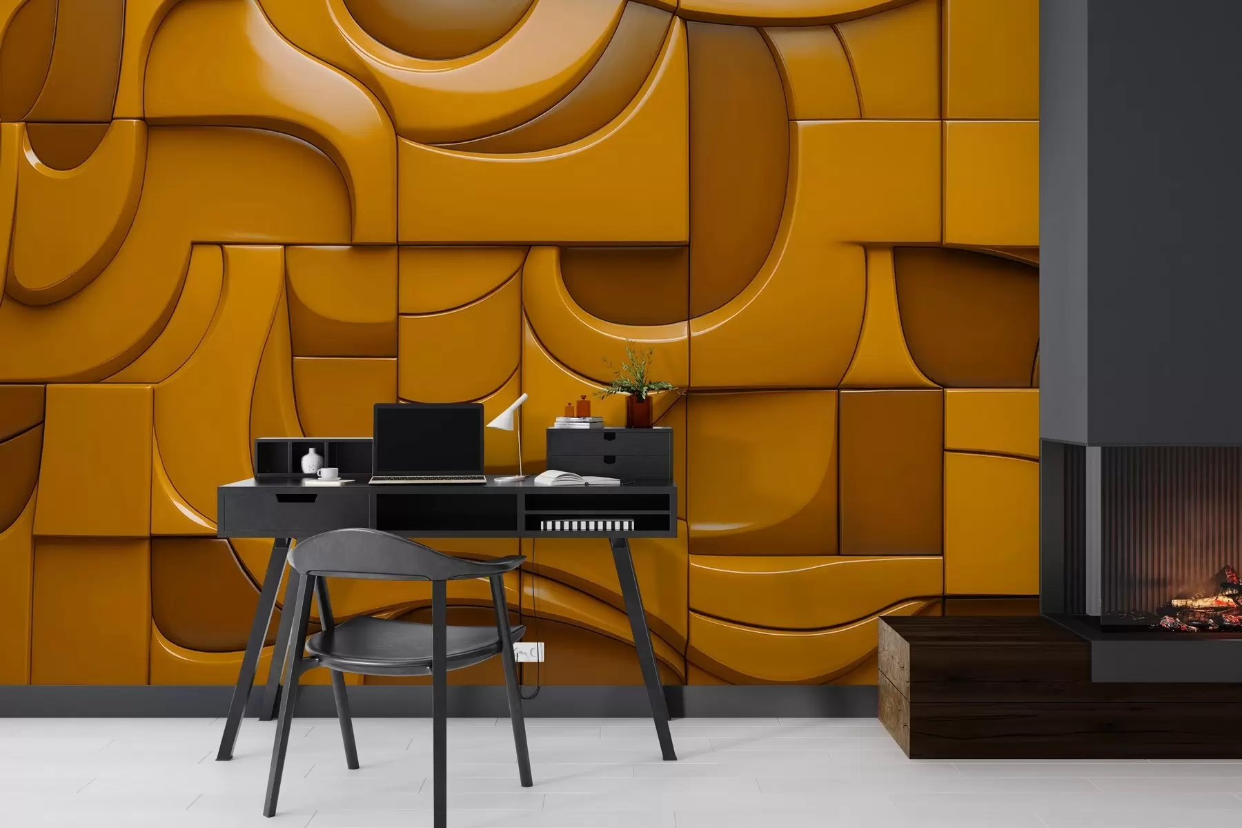 stenske poslikave Poslikana reliefna stena w04321