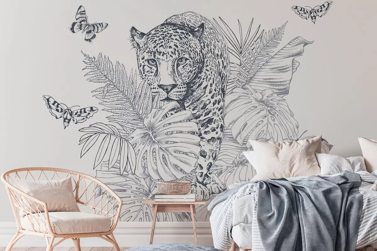 stenske poslikave Leopard w04358