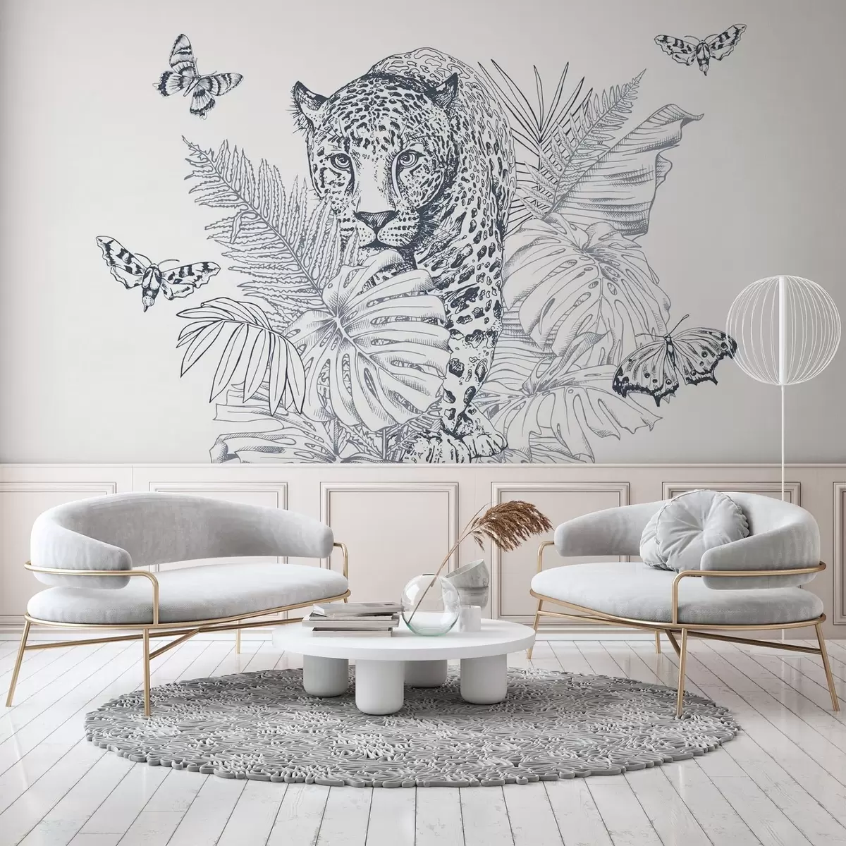 stenske poslikave Leopard w04358
