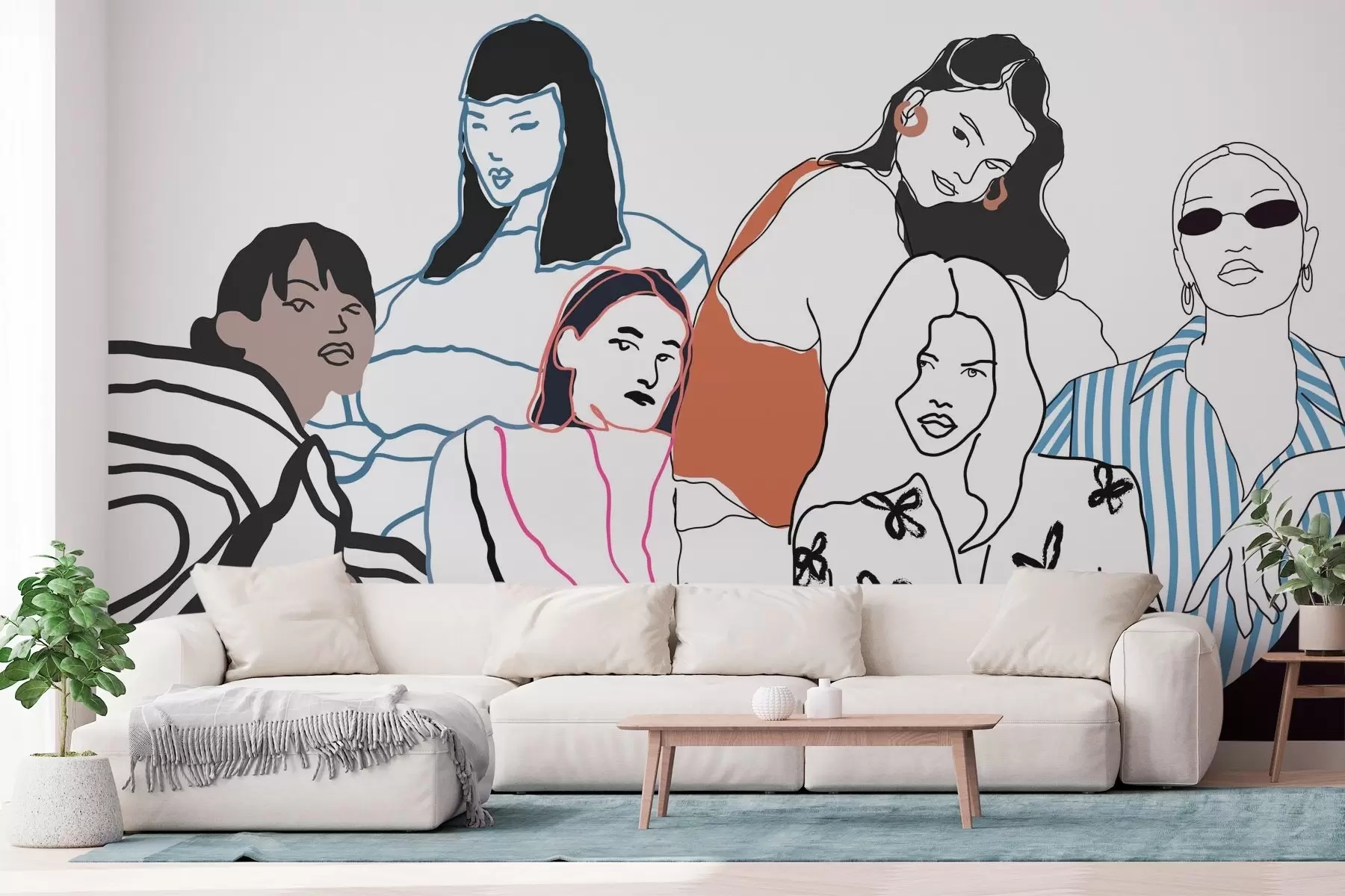 stenske poslikave Dekleta w04359v1