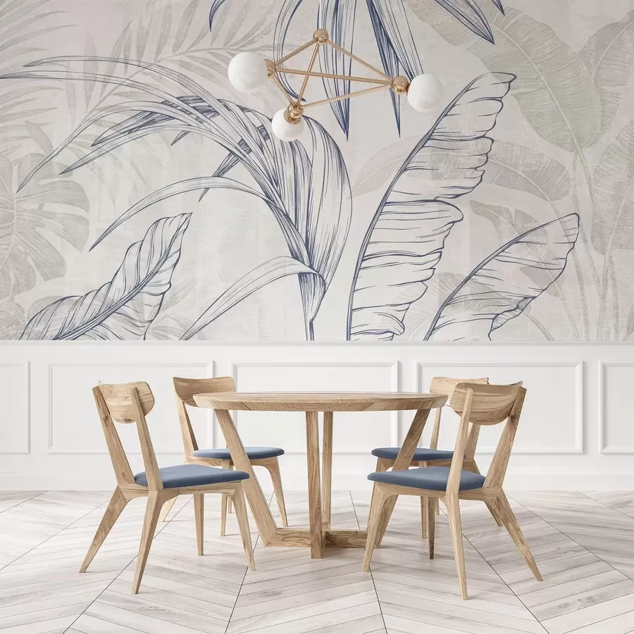 stenske poslikave Listje na ozadju z imitacijo zameglitve in teksture w04362v1