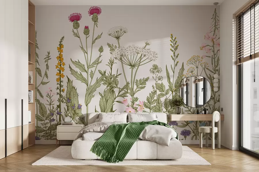 stenske poslikave Rastline v slogu Boho u71743