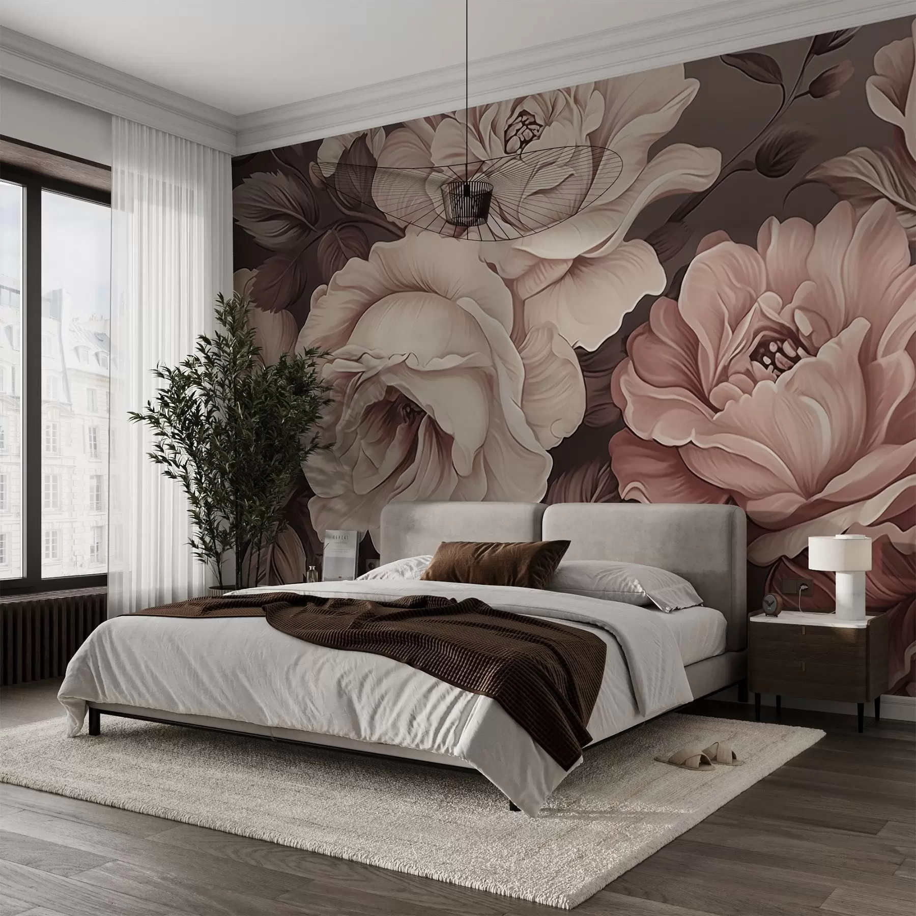 stenske poslikave Peonije w04378