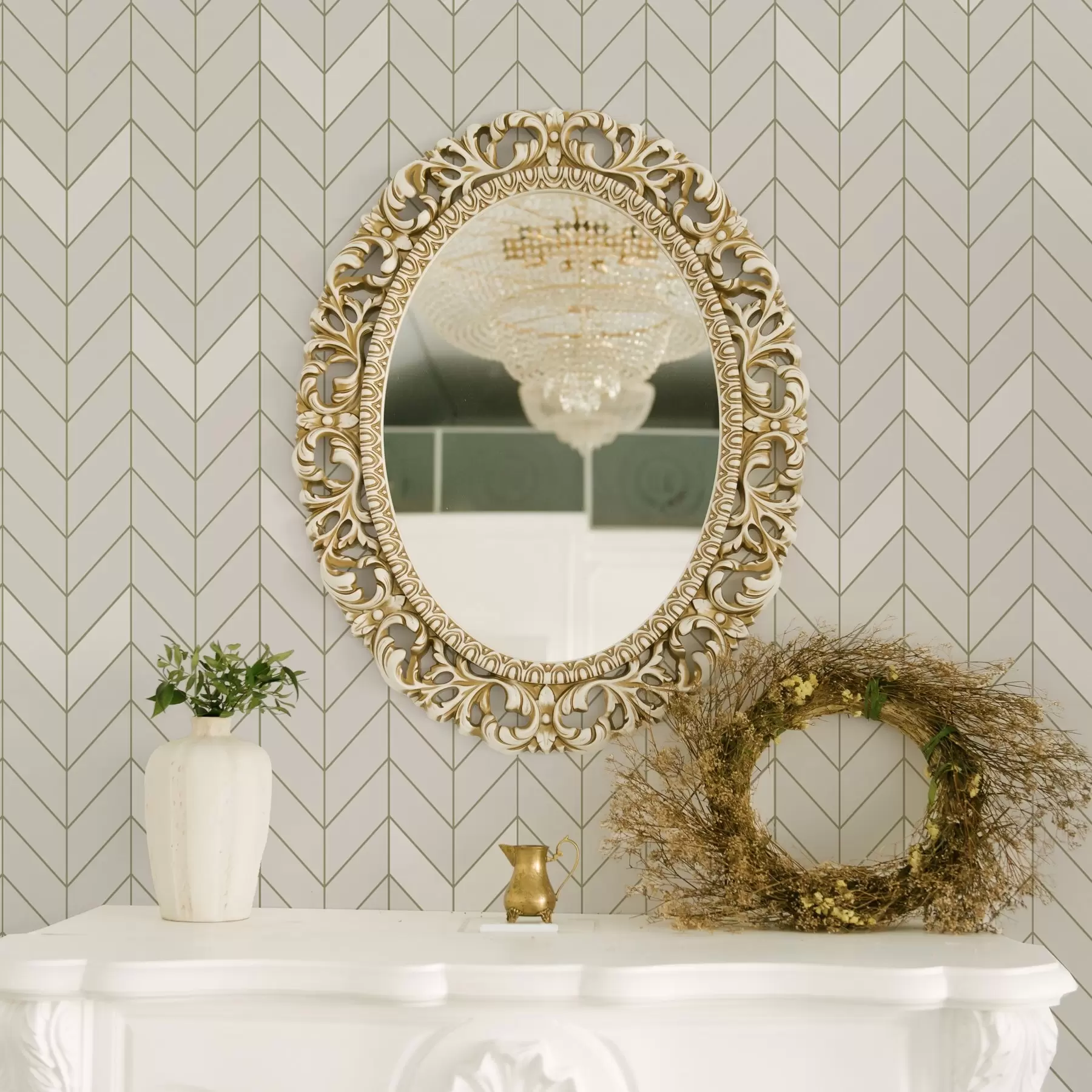 stenske poslikave Geometrijski vzorec s tankimi črtami a00487