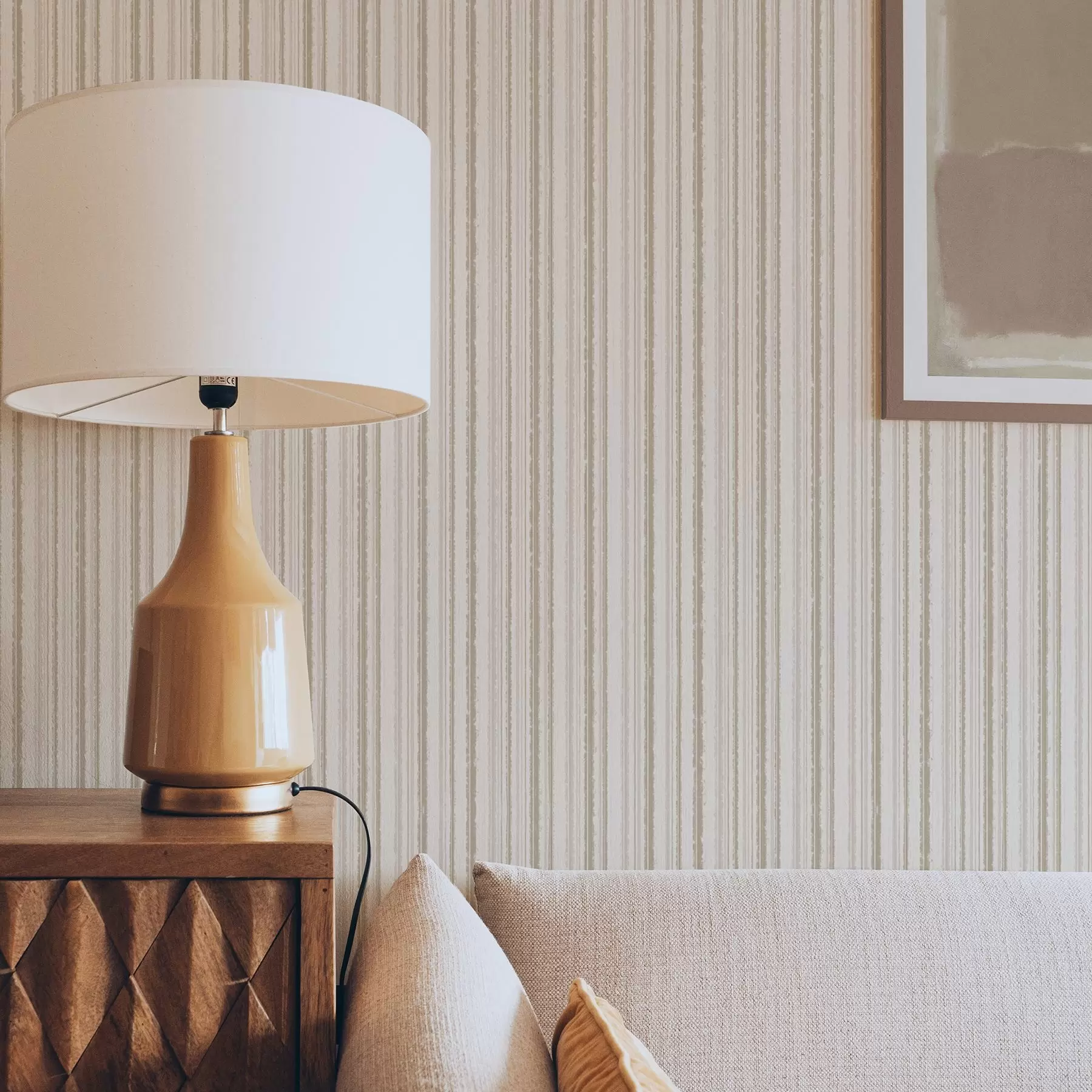 stenske poslikave Tanke črte v svetlo bež odtenkih a00549