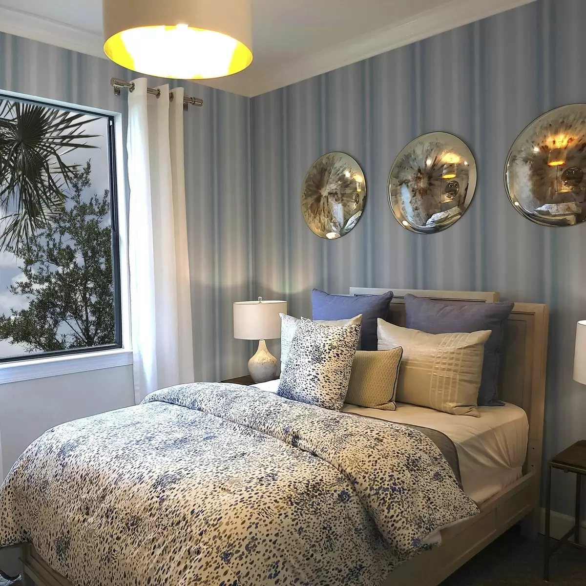 Ozadje Široke črte v hladnih modro-sivih tonih a00551