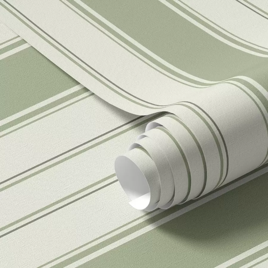 stenske poslikave Kremasto ozadje z enakomerno zelenimi navpičnimi črtami a00560