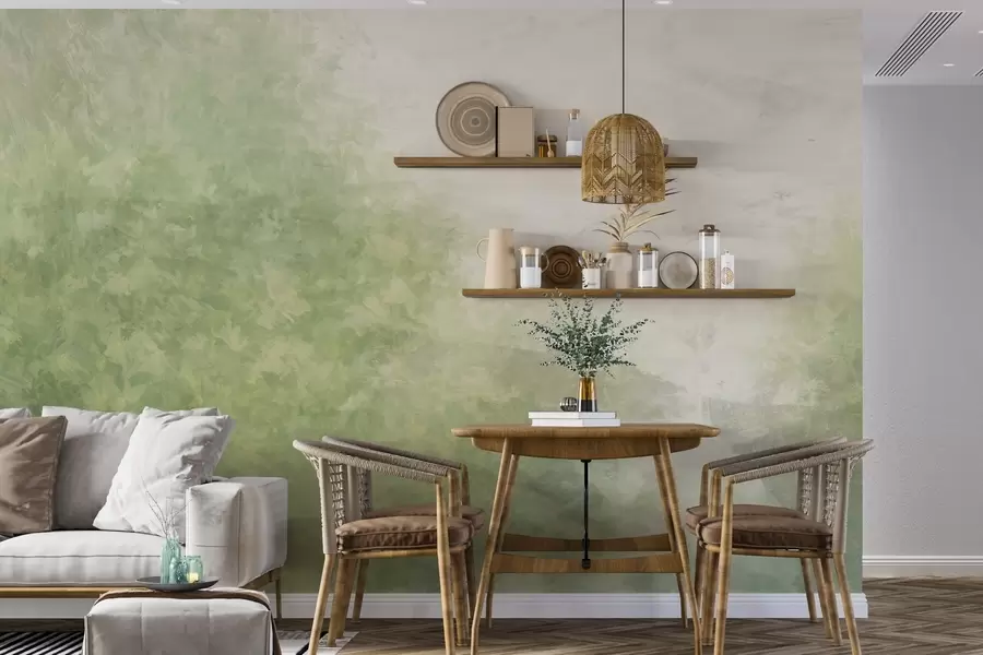 stenske poslikave  Imitacija listov na betonski steni w04468