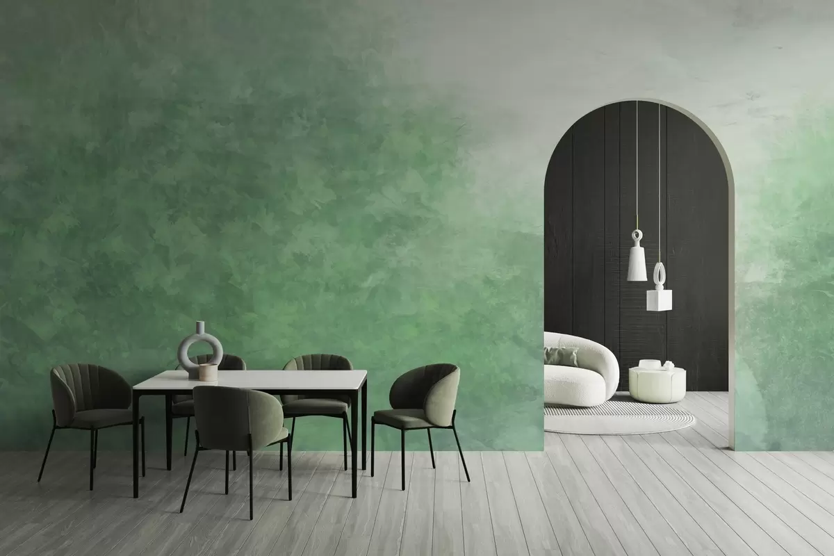 stenske poslikave  Imitacija listov na betonski steni w04468v2