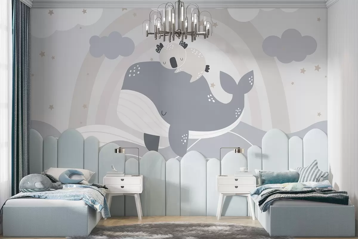 stenske poslikave Koala na kitu w04602