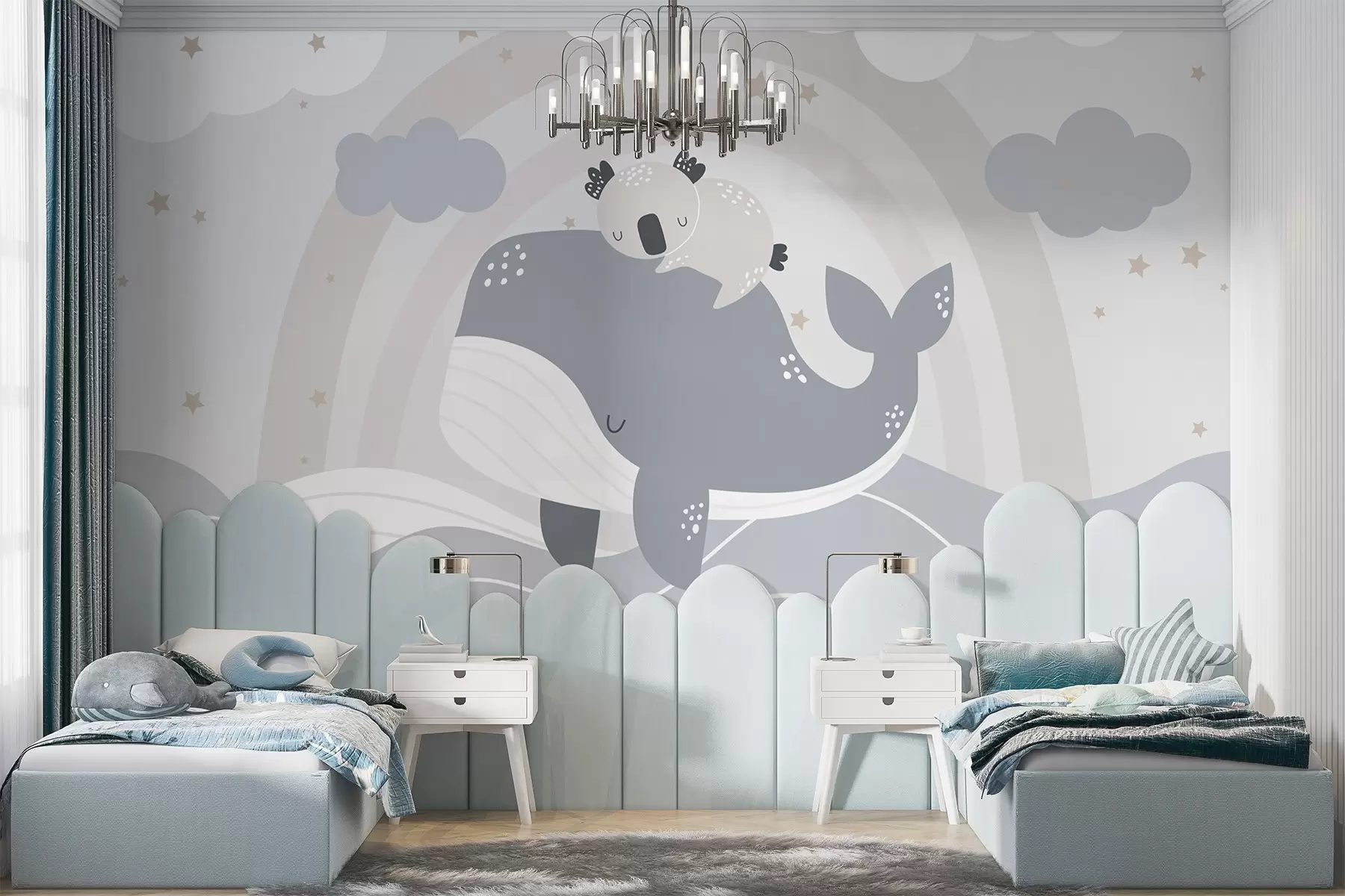 stenske poslikave Koala na kitu w04602
