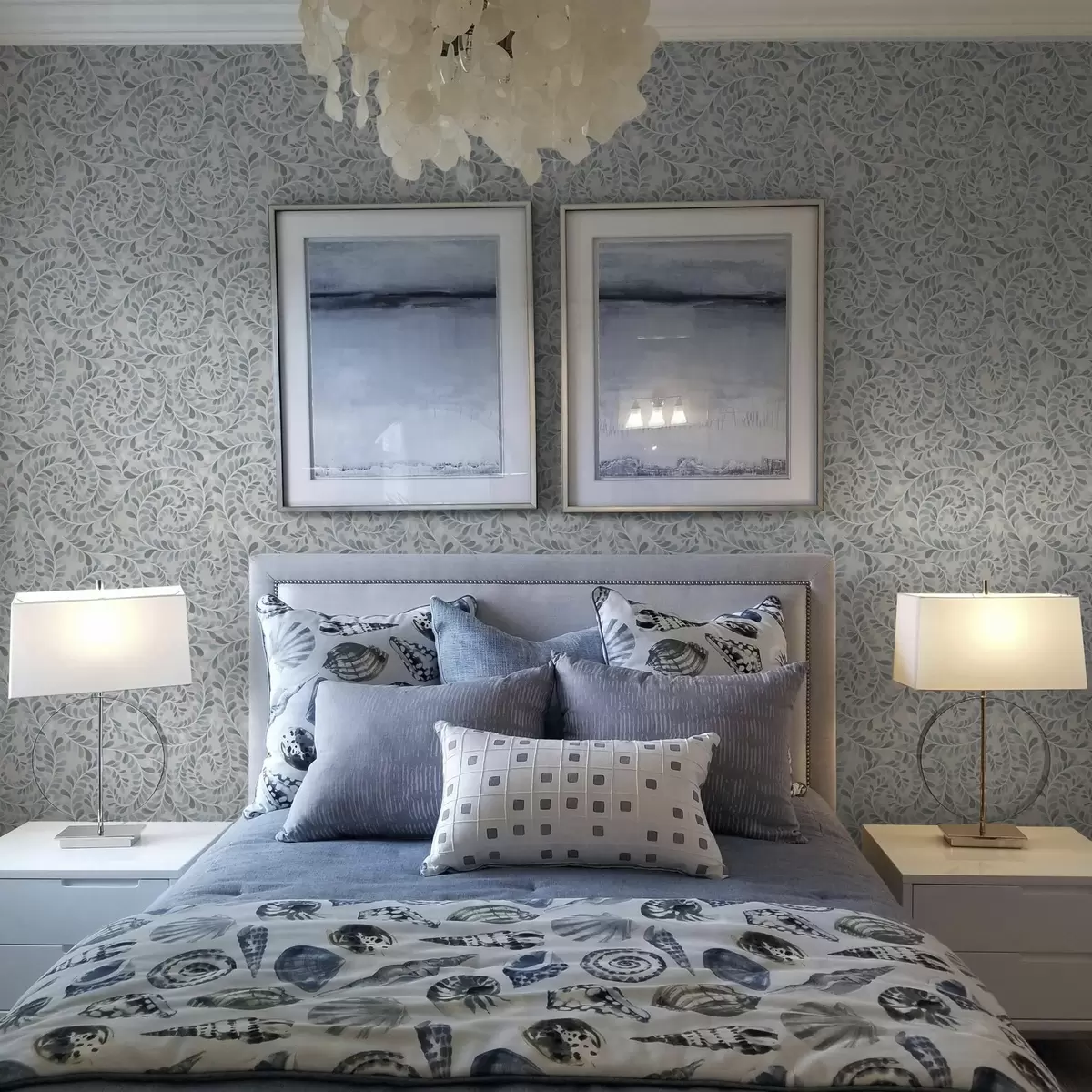 Ozadje Spiralni listi v modro-sivo-zeleni barvni paleti a00602 Ozadje Spiralni listi v modro-sivo-zeleni barvni paleti a00602