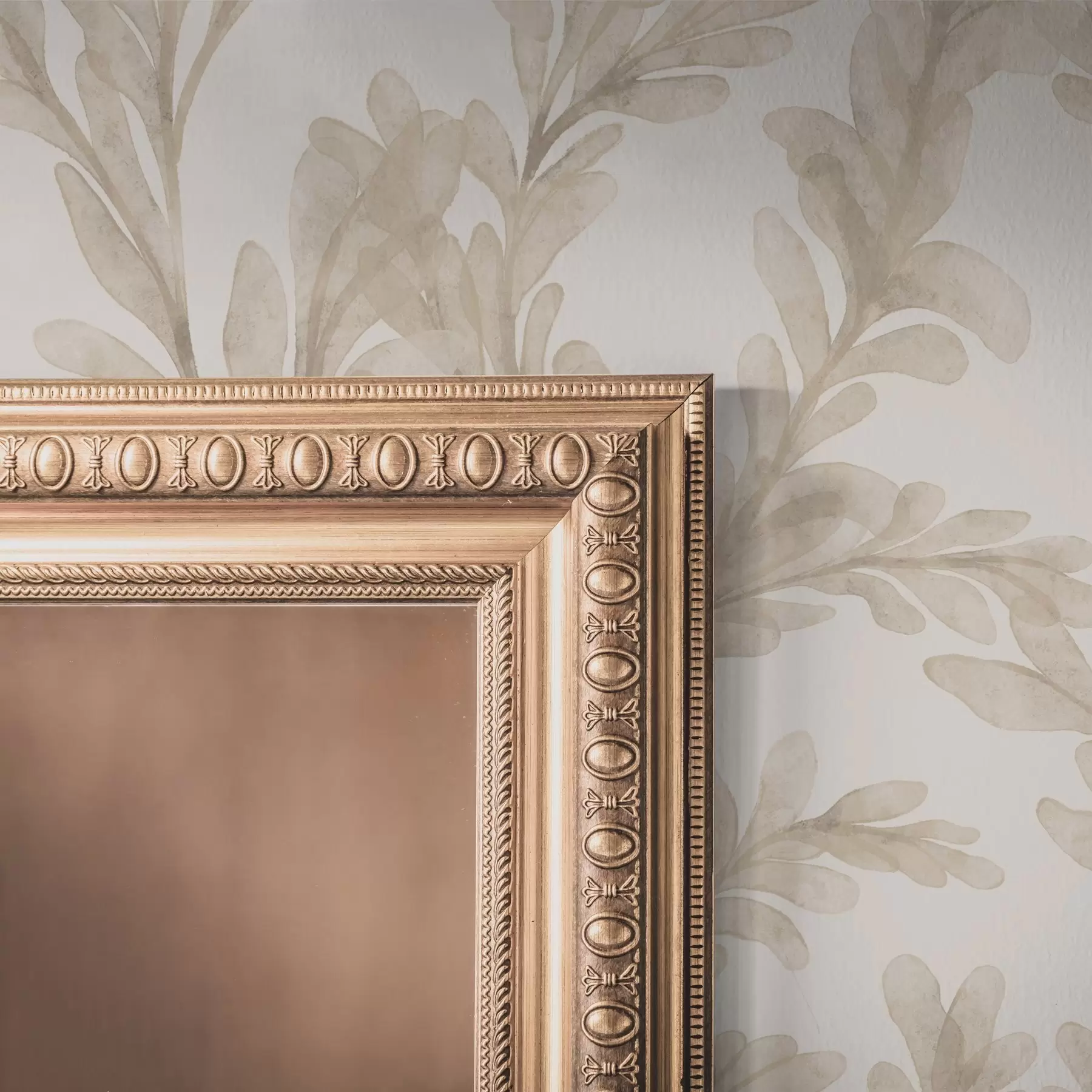 stenske poslikave Akrilne bež veje, nežen botanični motiv a00617