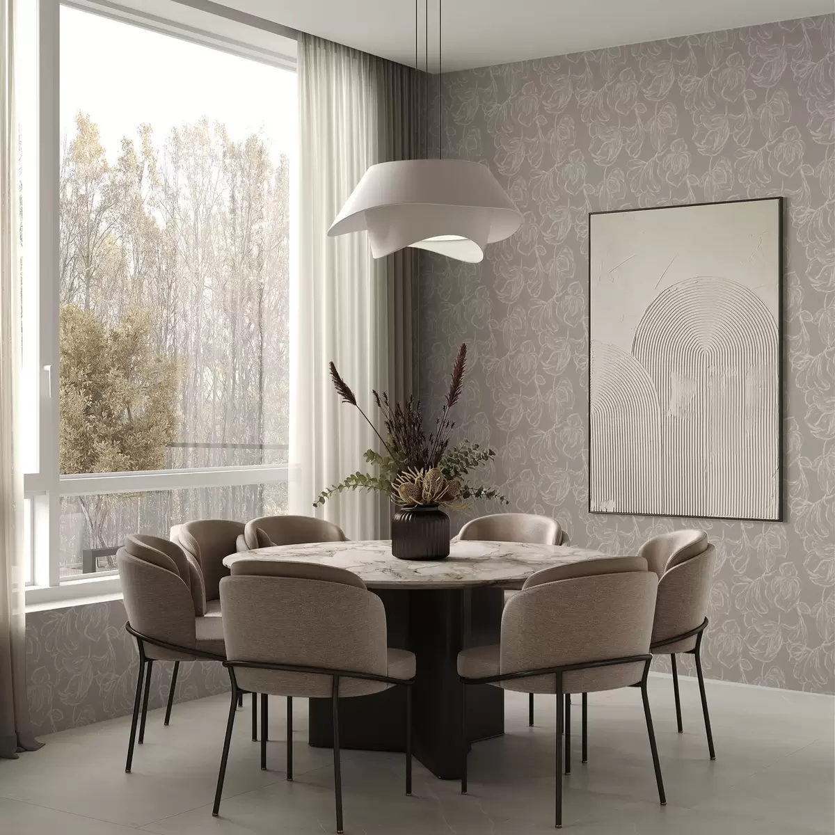 Ozadje Kremaste cvetlice na topli sivi podlagi a00625v2 Ozadje Kremaste cvetlice na topli sivi podlagi a00625v2