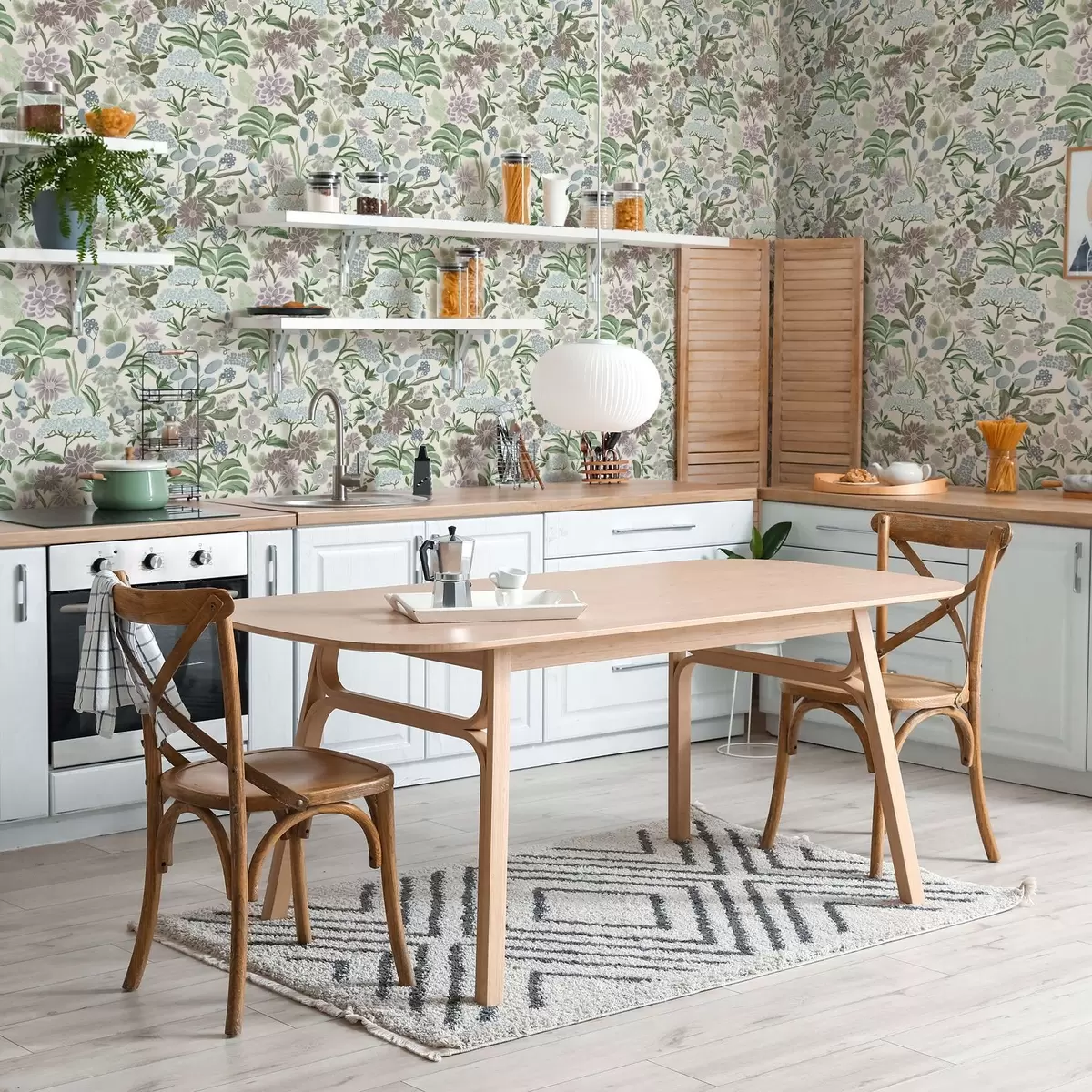 Ozadje Pastelne cvetlice in listje v mint-modri barvni paleti a00642