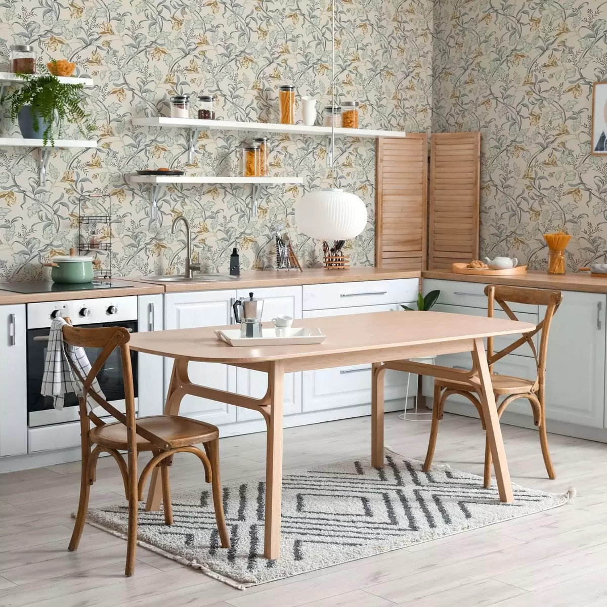 Ozadje Vintage cvetje z modrim listjem na kremastem ozadju a00717