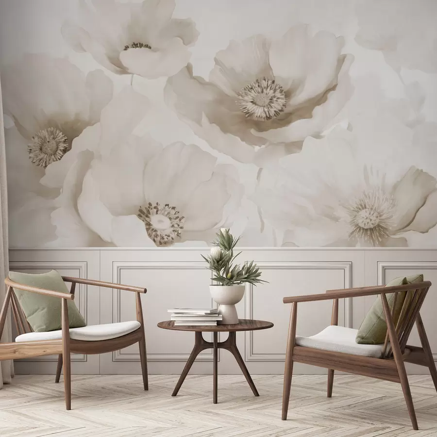 stenske poslikave Makovi odtenki bež w04656v1