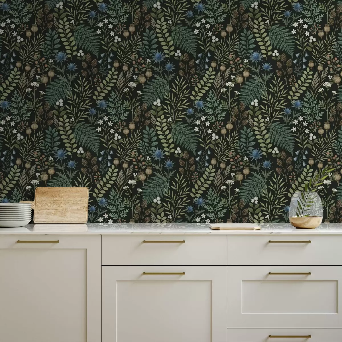 Ozadje Poljska trava, jagode in semena na temnem ozadju a00706