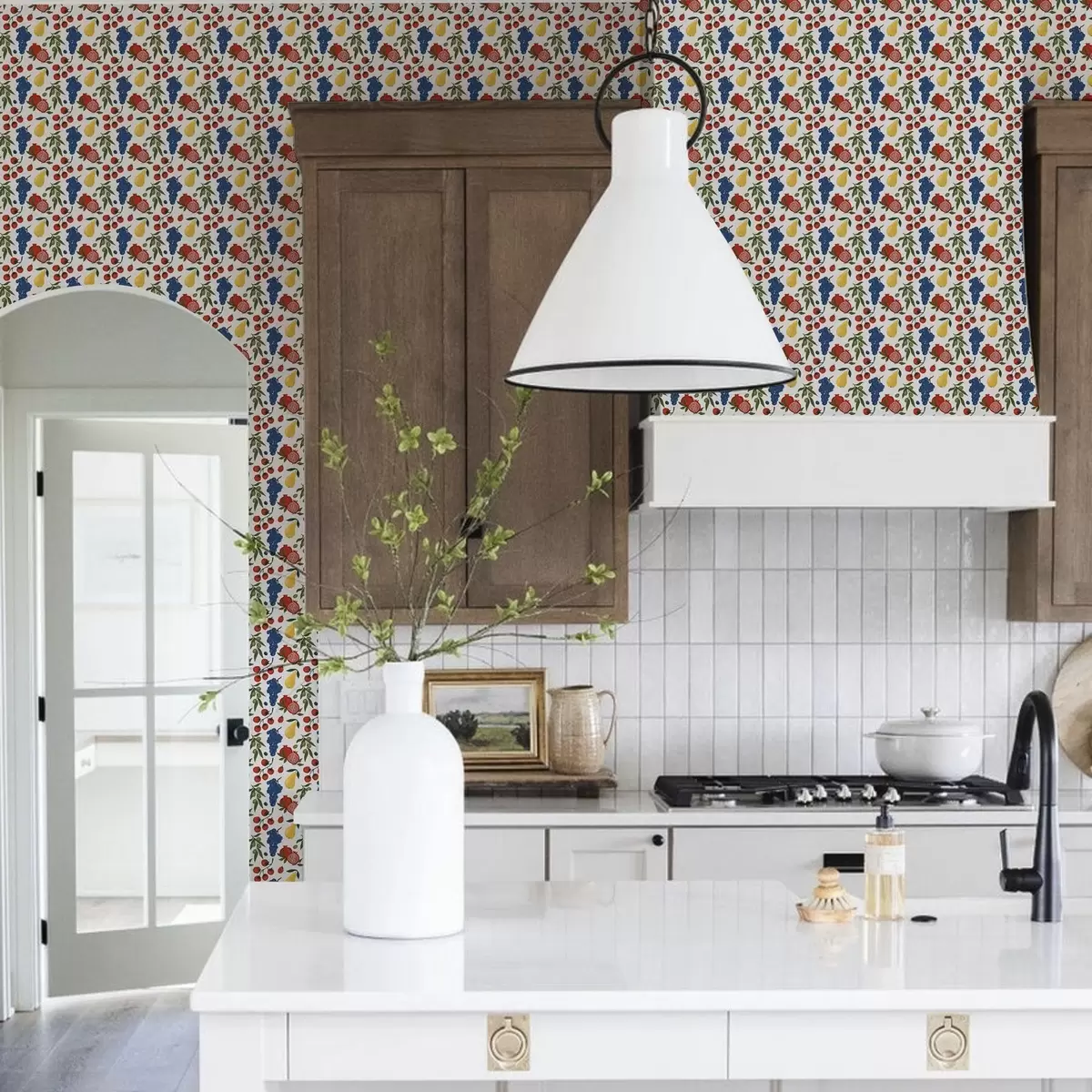 Ozadje Sočno sadje: granatna jabolka, grozdje, hruške na belem ozadju a00801