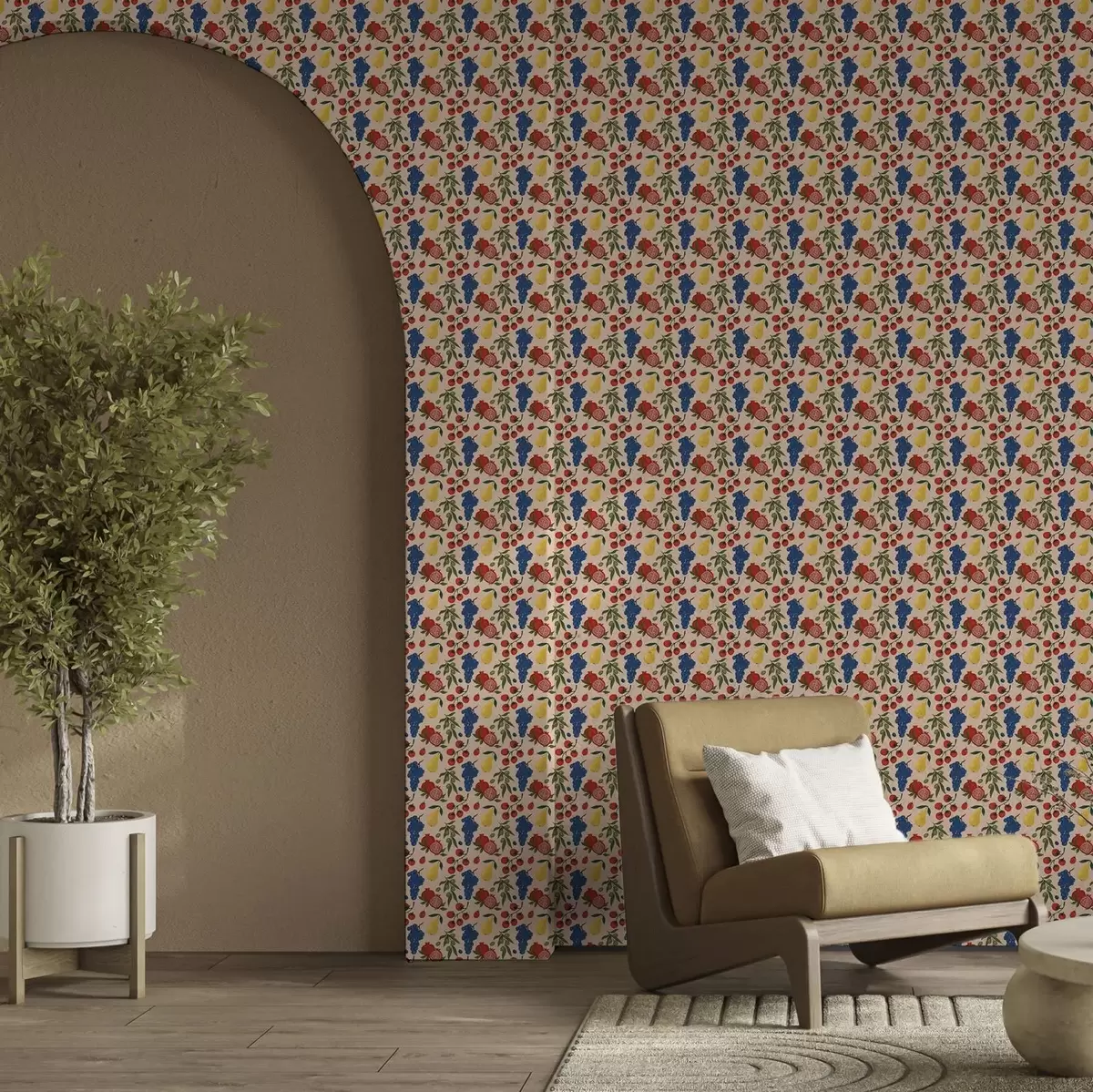 Ozadje Sočno sadje na topli bež barvi ozadja a00801v1