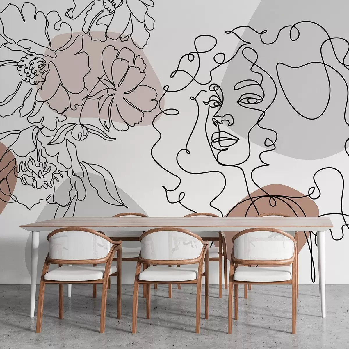 stenske poslikave Dekle v vrstah w04724