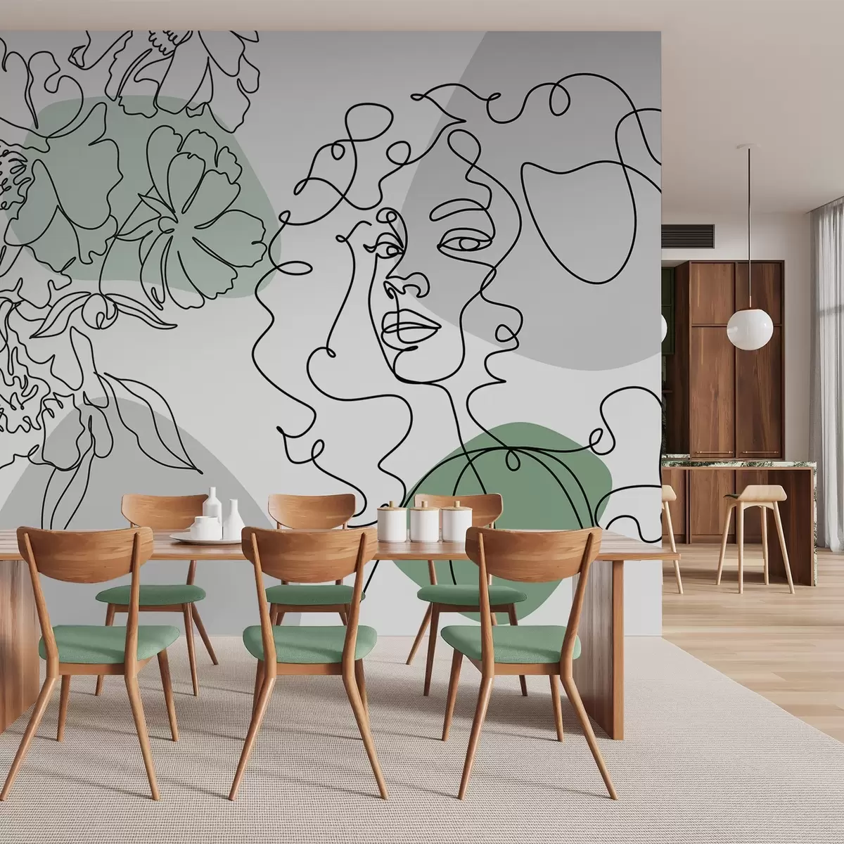 stenske poslikave Dekle v vrstah w04724v1