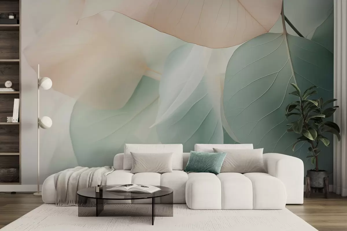 stenske poslikave Abstraktni listi w04726