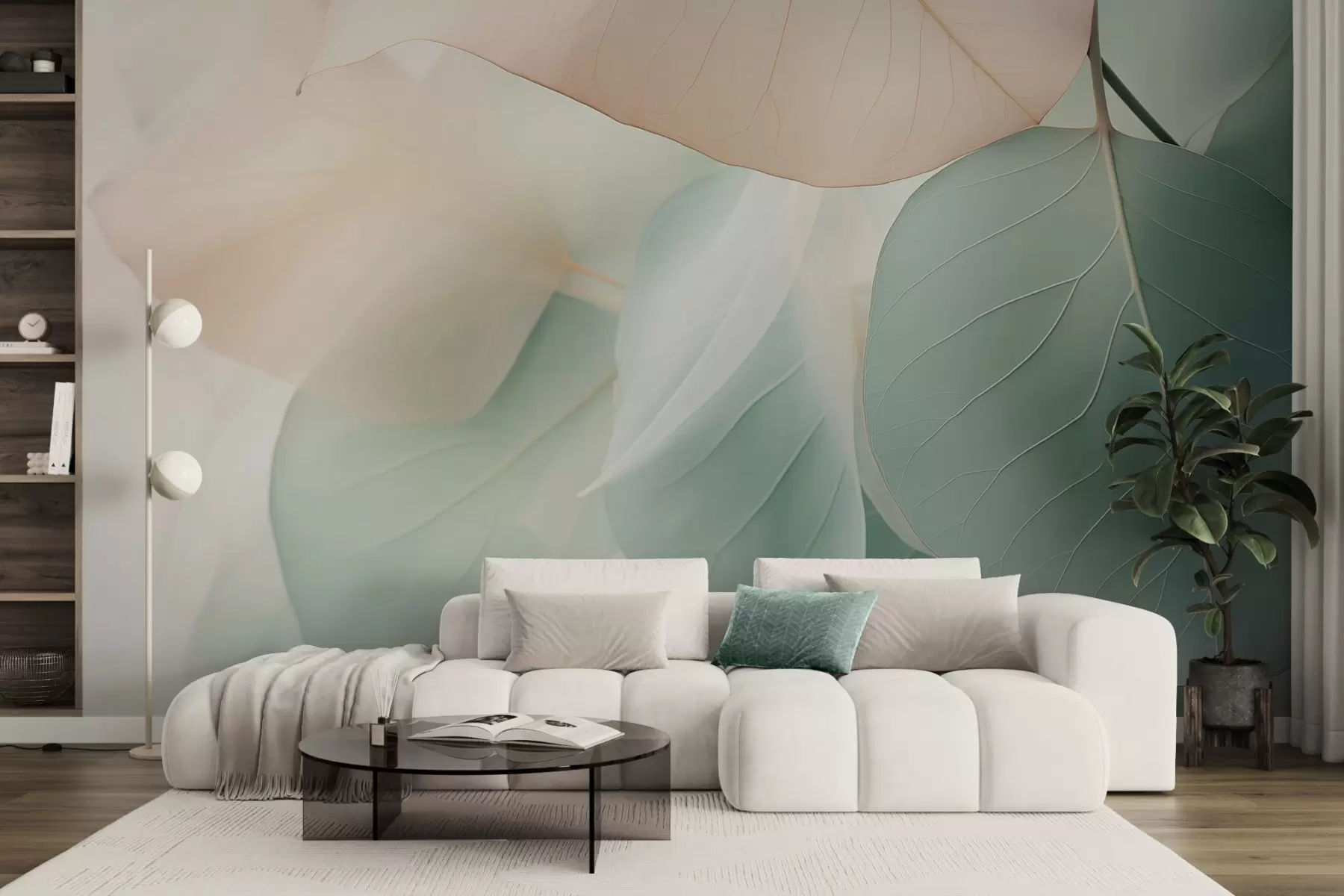 stenske poslikave Abstraktni listi w04726