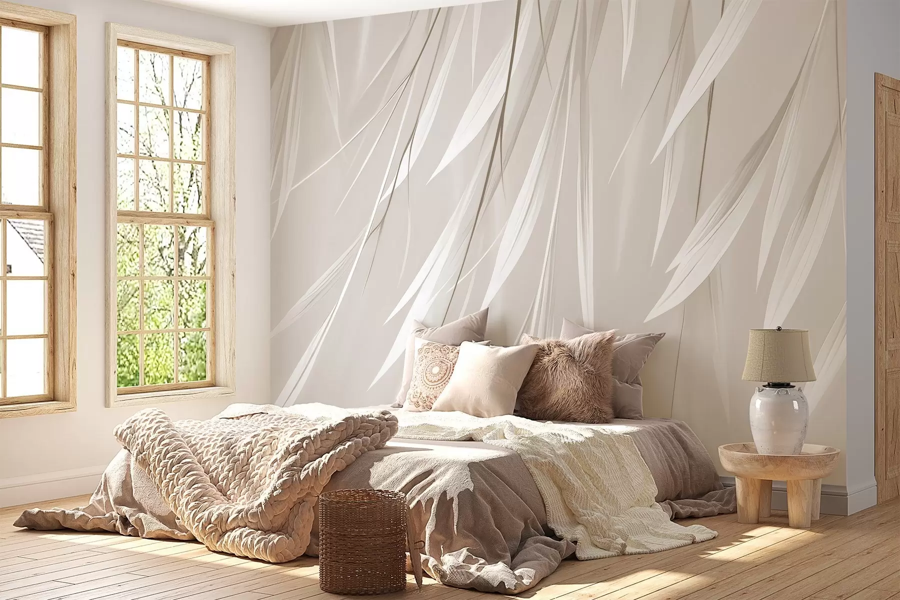 stenske poslikave Visijoče tanke liste w04703