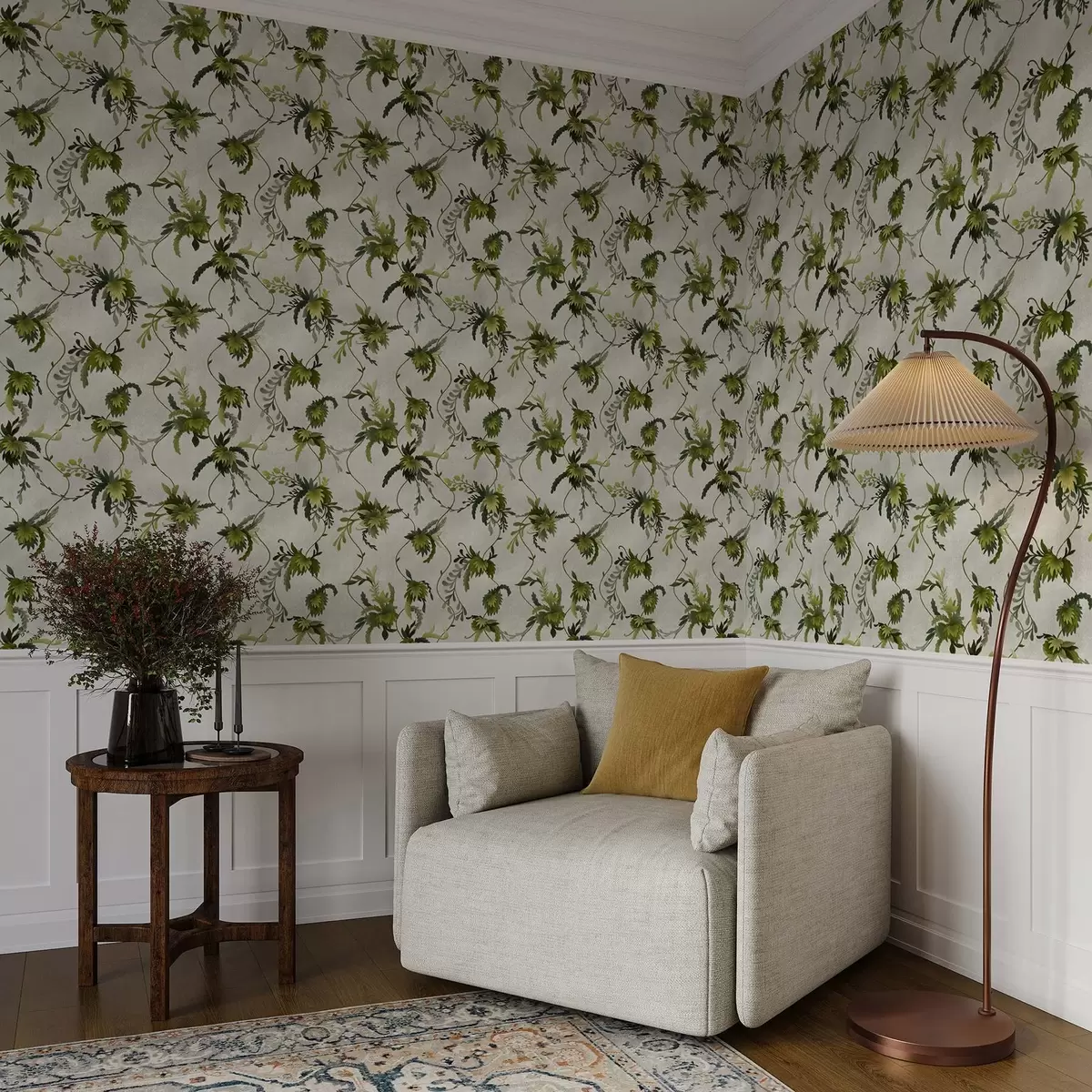 Ozadje Plezanje po vejah z listjem na svetlem ozadju a00806