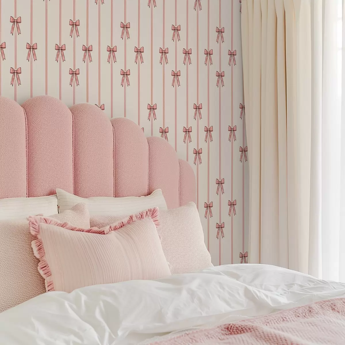 Ozadje Vertikalni trakovi z mašnicami, slonokoščeno ozadje a00653 Ozadje Vertikalni trakovi z mašnicami, slonokoščeno ozadje a00653