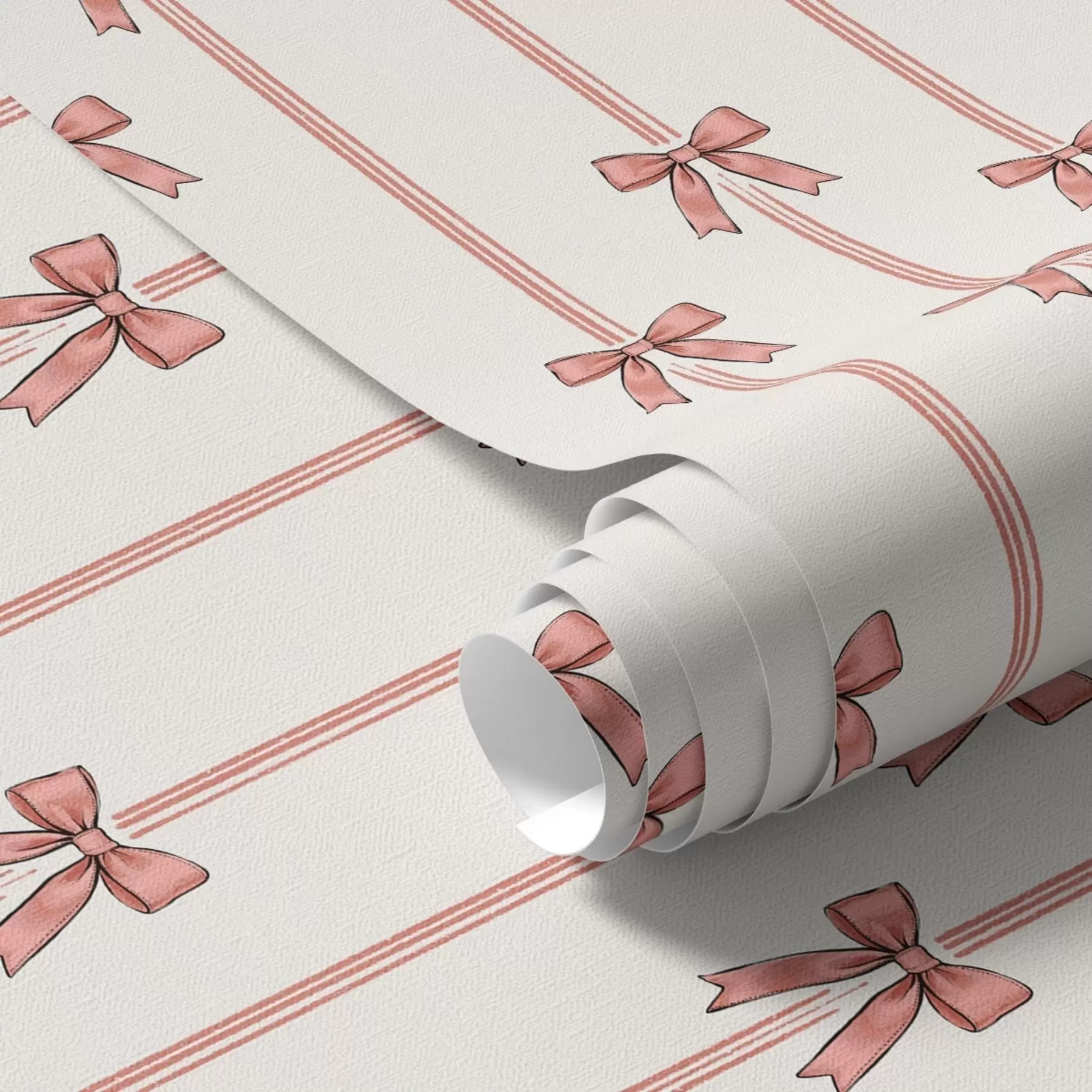 stenske poslikave Vertikalni trakovi z mašnicami, slonokoščeno ozadje a00653