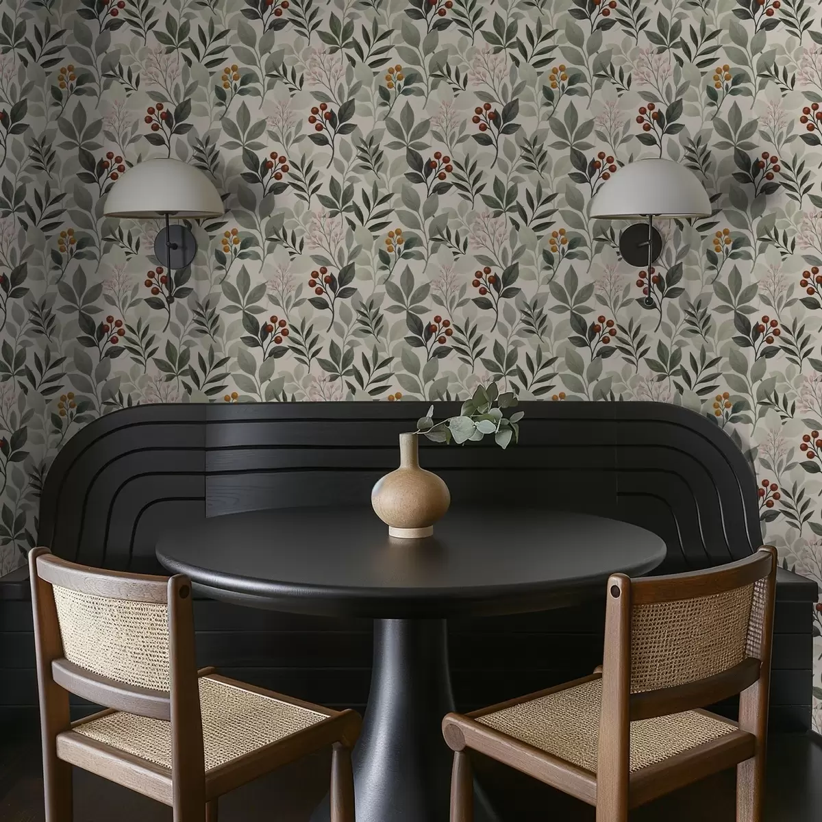 Ozadje Listi z jagodami, svetlo ozadje a00713 Ozadje Listi z jagodami, svetlo ozadje a00713