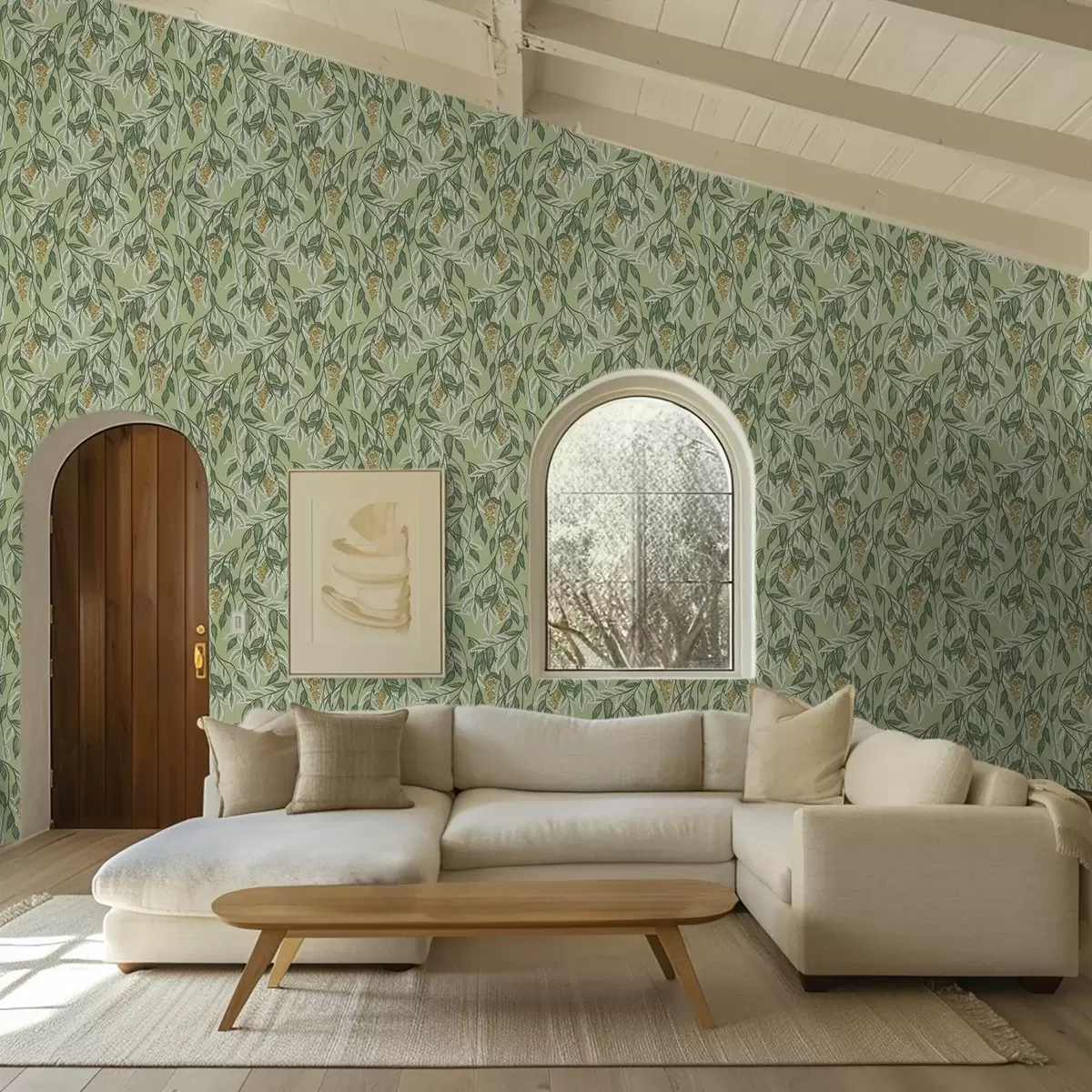 Ozadje Vejice z grozdi jagod na zelenem ozadju a00734