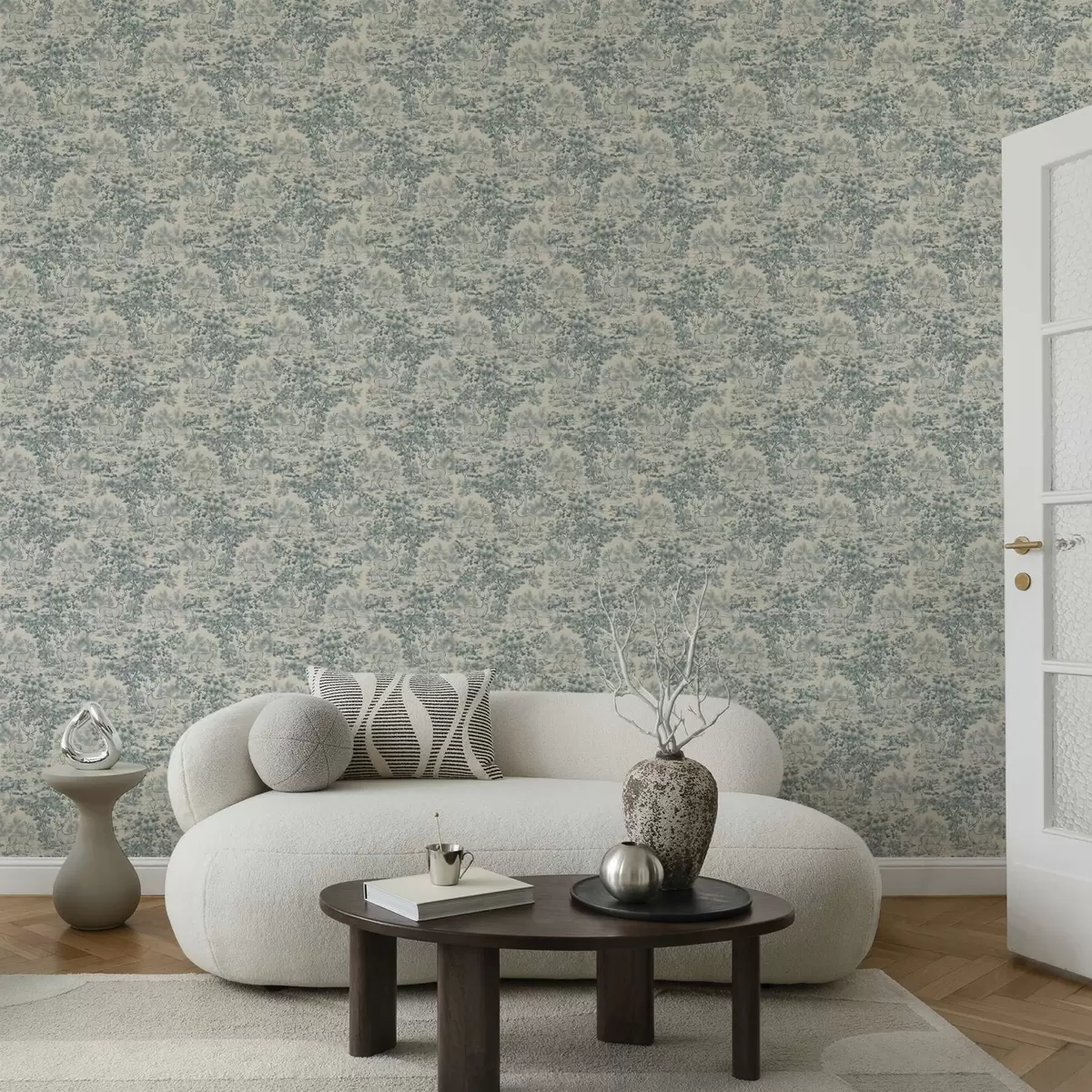 Ozadje Enobarvna jelenja scena v gozdu a00748