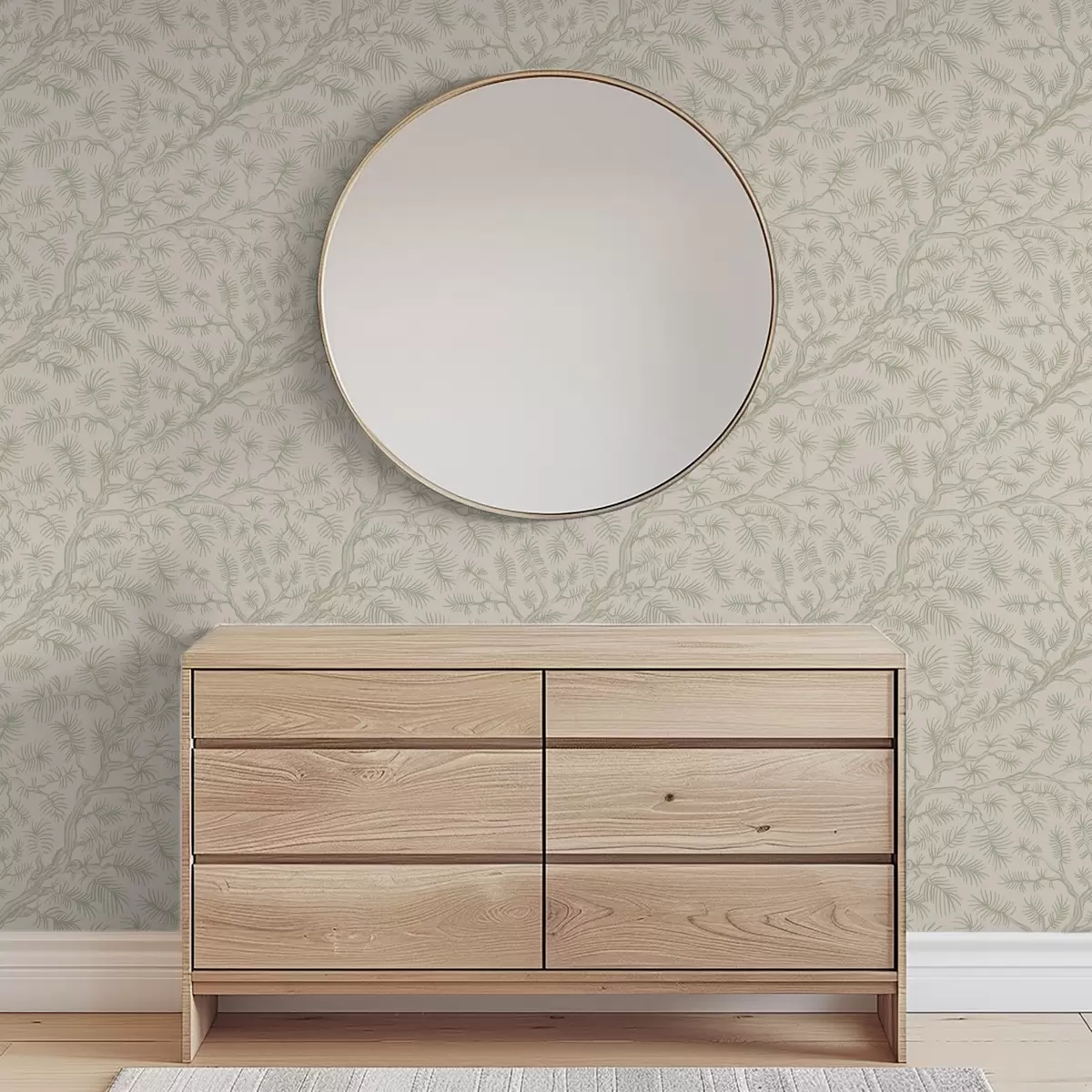 Ozadje Borove veje v svetlo zelenih odtenkih na bež ozadju a00838v1 Ozadje Borove veje v svetlo zelenih odtenkih na bež ozadju a00838v1