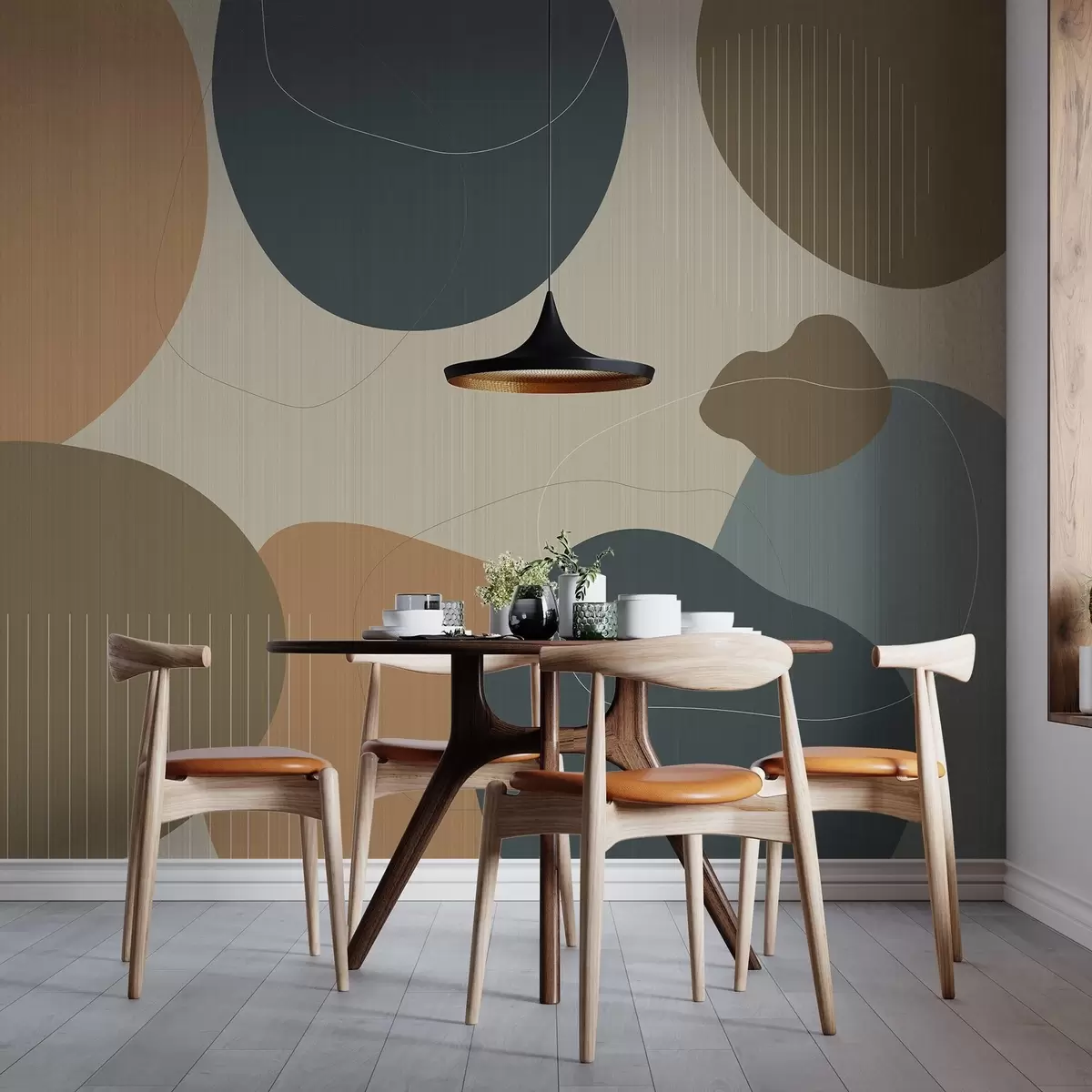 stenske poslikave Abstraktni krogi w04759v1