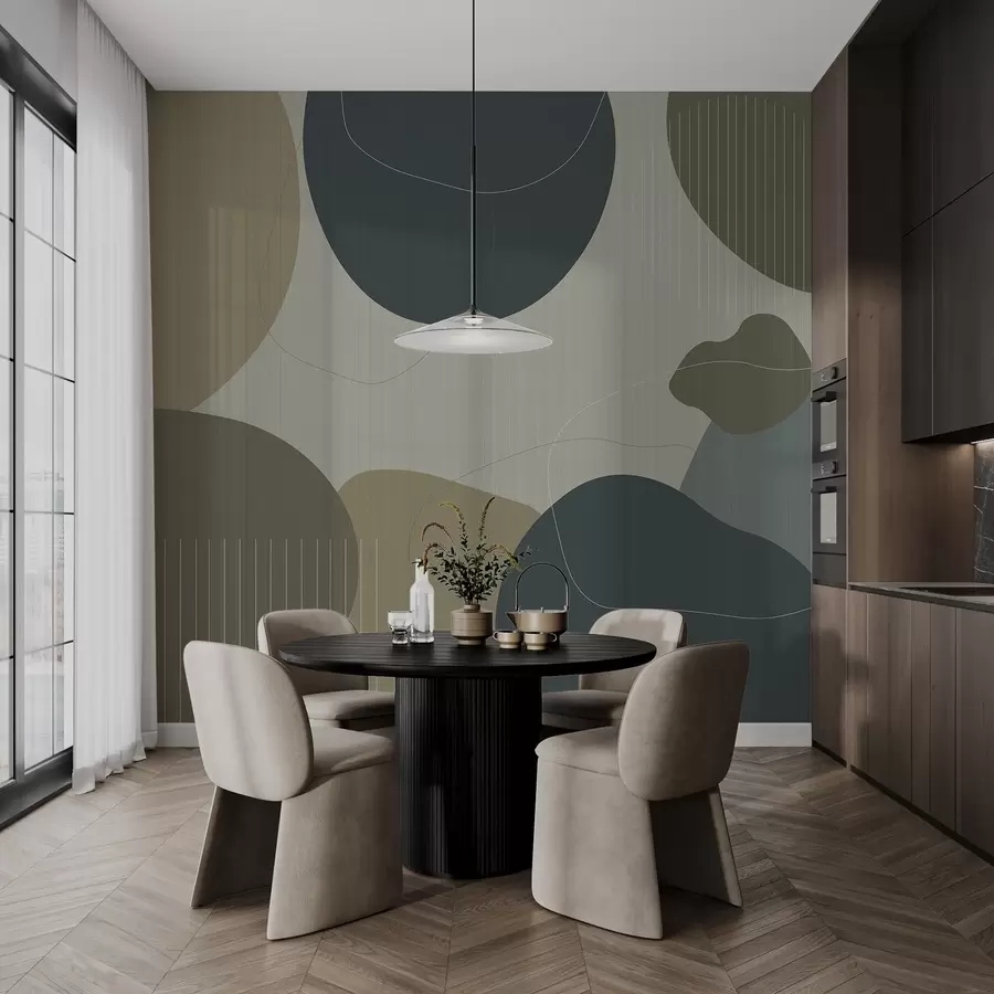 stenske poslikave Abstraktni krogi w04759v2