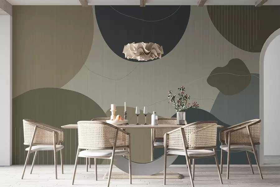 stenske poslikave Abstraktni krogi w04759v2