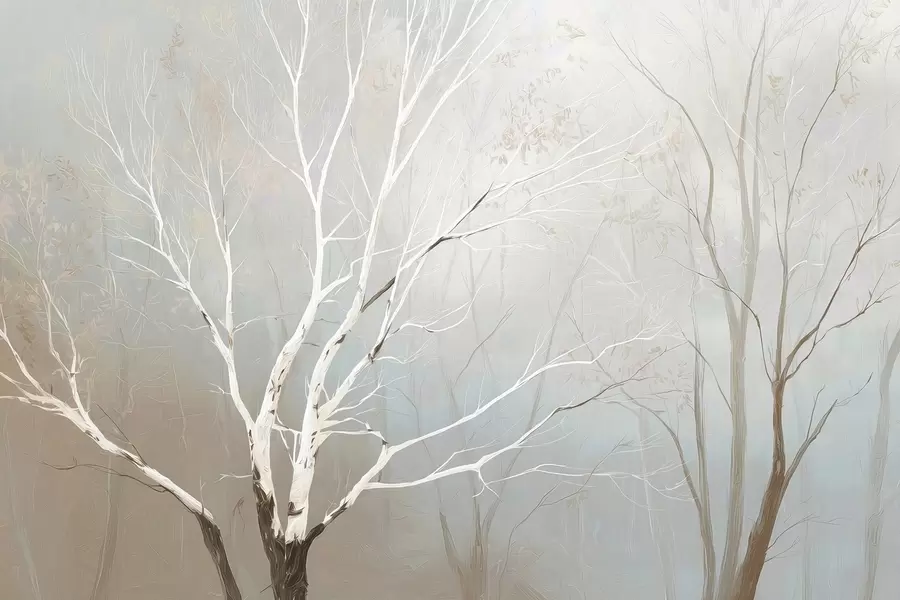 stenske poslikave Svetle veje v jutranji megli v pastelnih barvah w09447