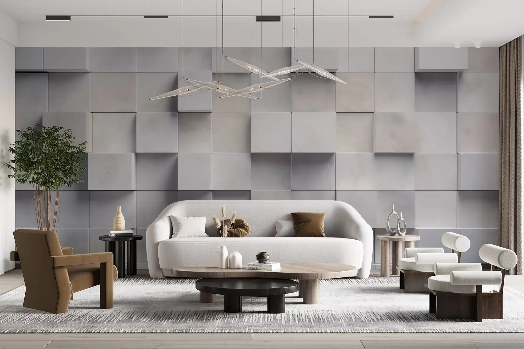 stenske poslikave Kvadratni bloki w04806