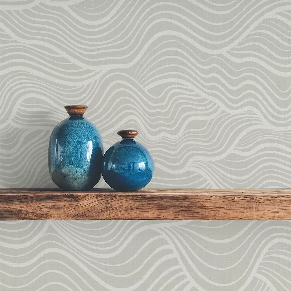 Ozadje Valovi na sivo-olivnem ozadju s teksturo tkanine a00681