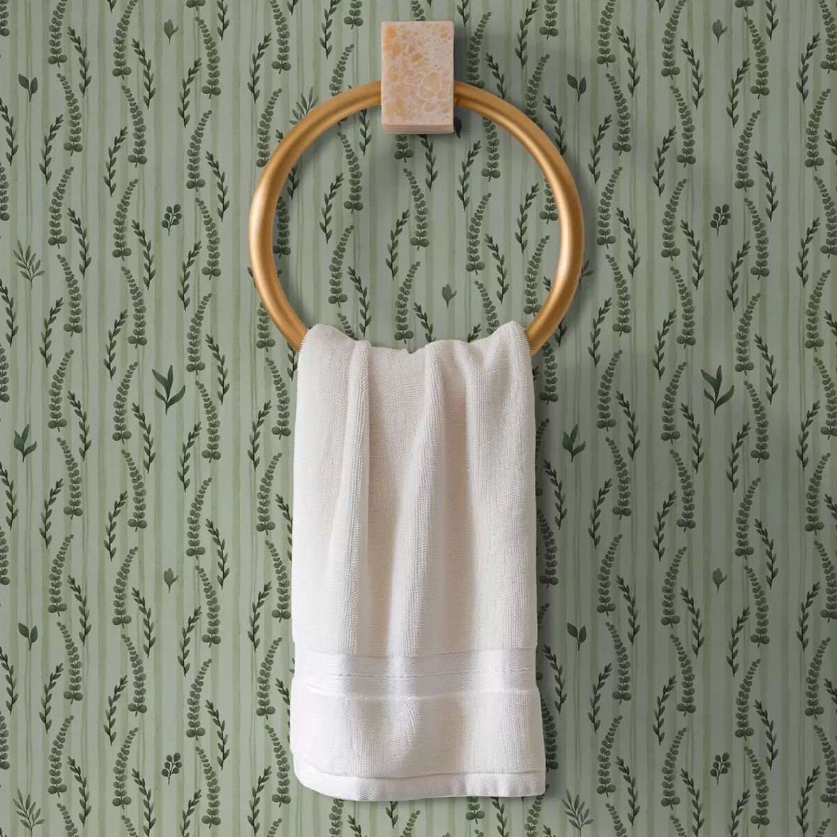 Ozadje Gosta zelena trava in poganjki na meti s črtami a00819